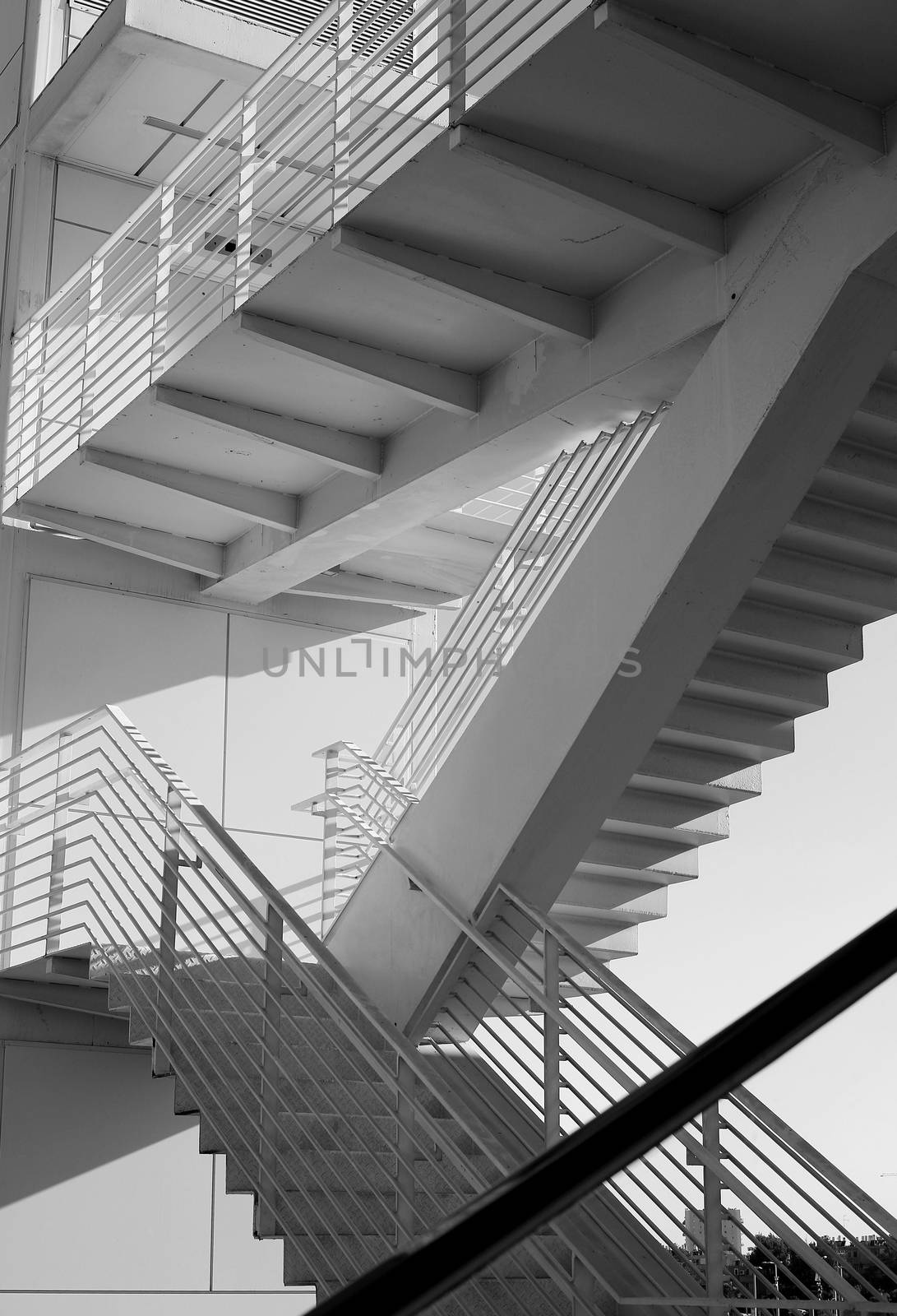 contemporary architecture, the staircase close-up outdoors