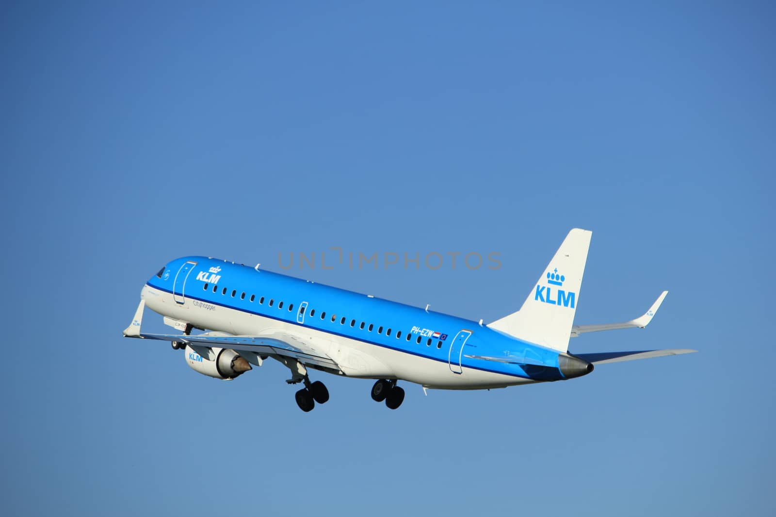 Amsterdam, the Netherlands - August, 18th 2016: PH-EZW  KLM Embraer by studioportosabbia
