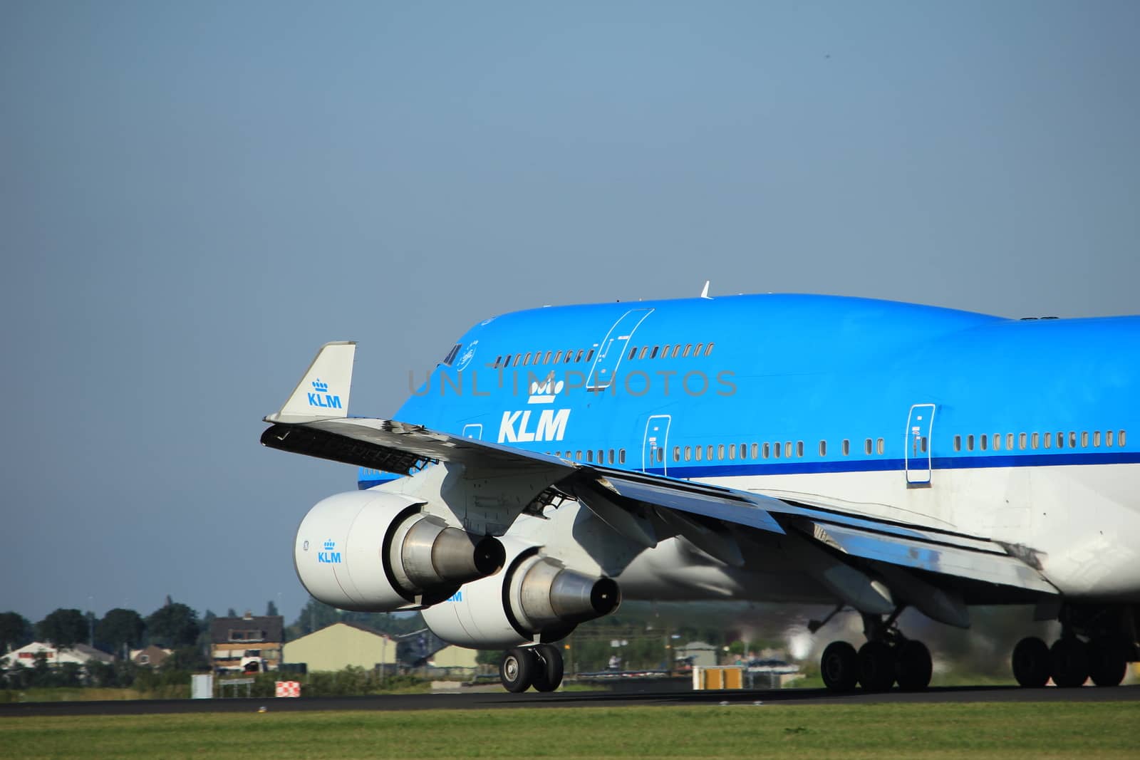 Amsterdam, the Netherlands - August, 18th 2016: PH-BFD KLM Royal Dutch Airlines Boeing 747-406(M) by studioportosabbia