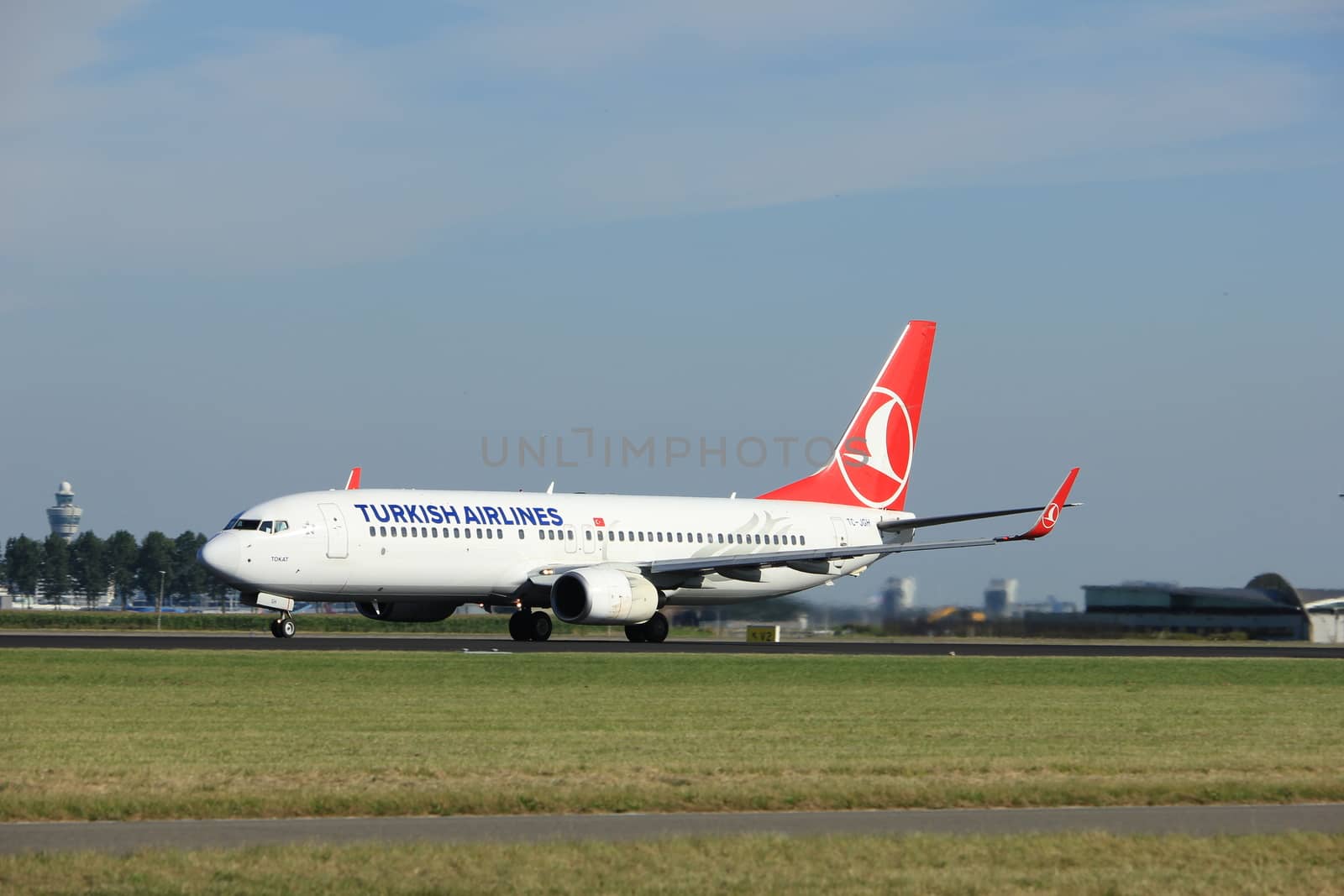 Amsterdam, the Netherlands - August, 18th 2016: TC-JGH Turkish Airlines Boeing by studioportosabbia