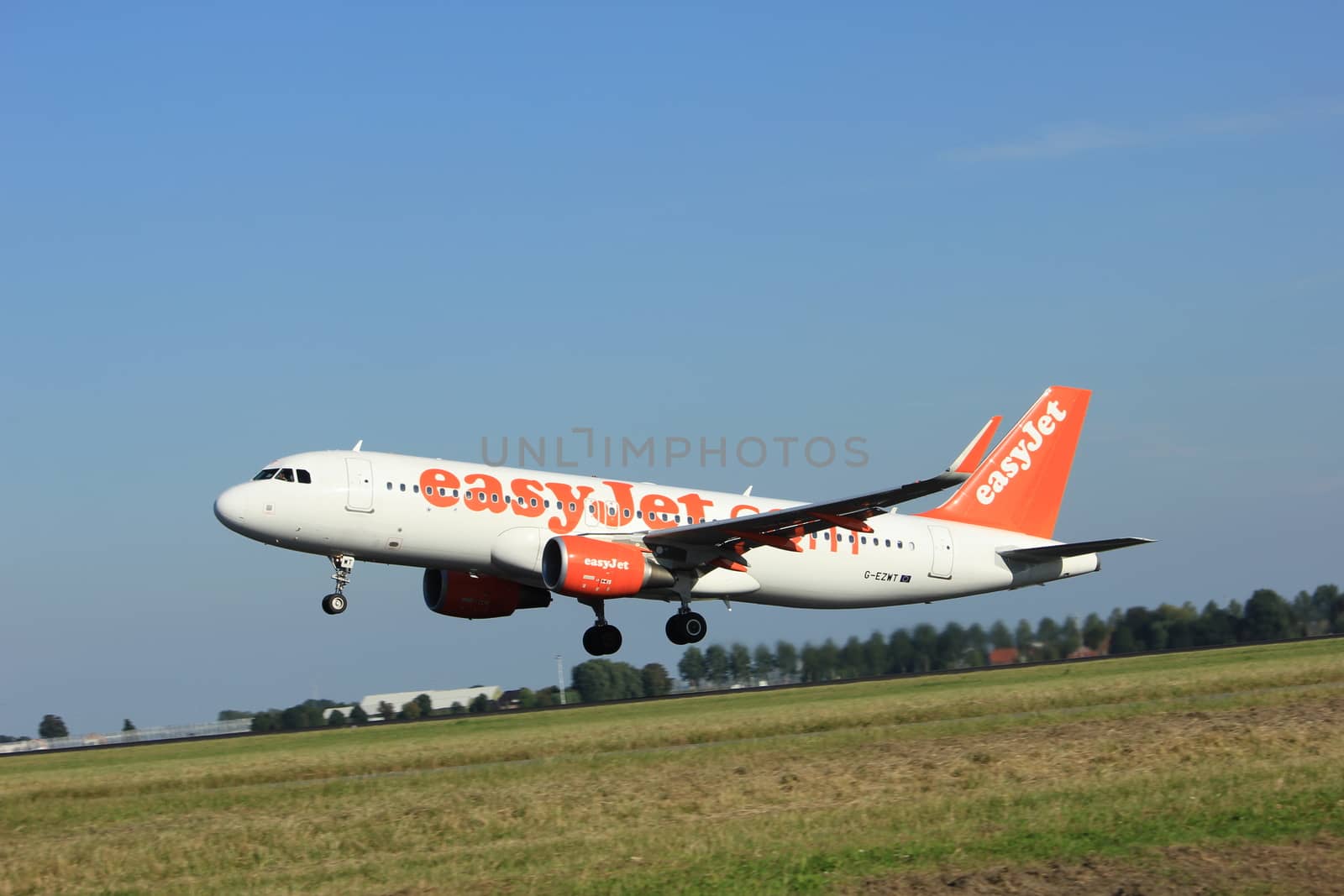 Amsterdam, the Netherlands - August, 18th 2016:G-EZWT easyJet by studioportosabbia