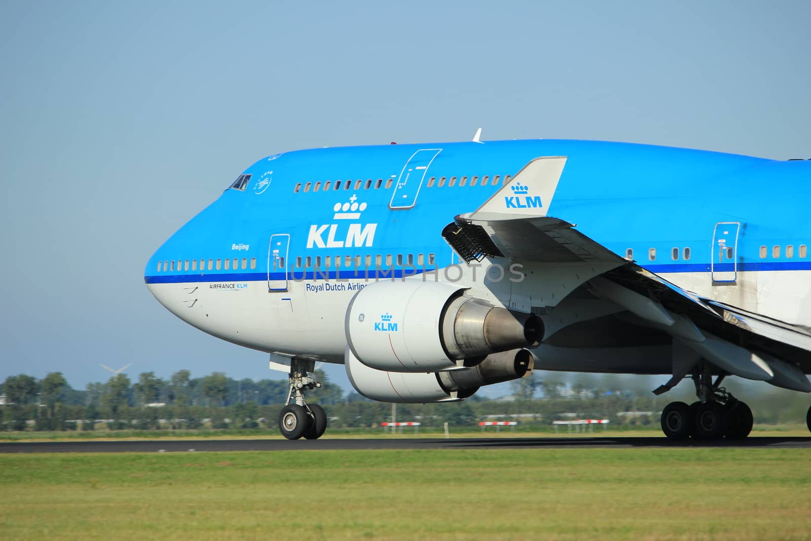 Amsterdam, the Netherlands - August, 18th 2016: PH-BFU KLM Royal Dutch Airlines Boeing 747-406(M) by studioportosabbia