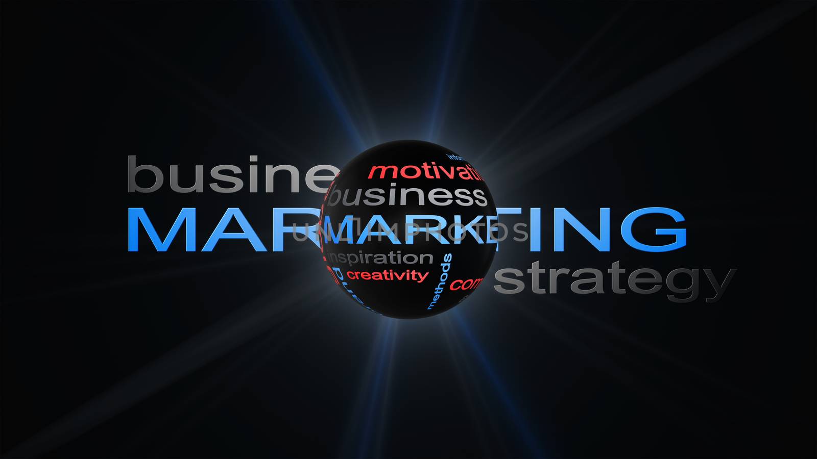 Marketing Business Strategy Word Cloud Text Concept by alexandarilich