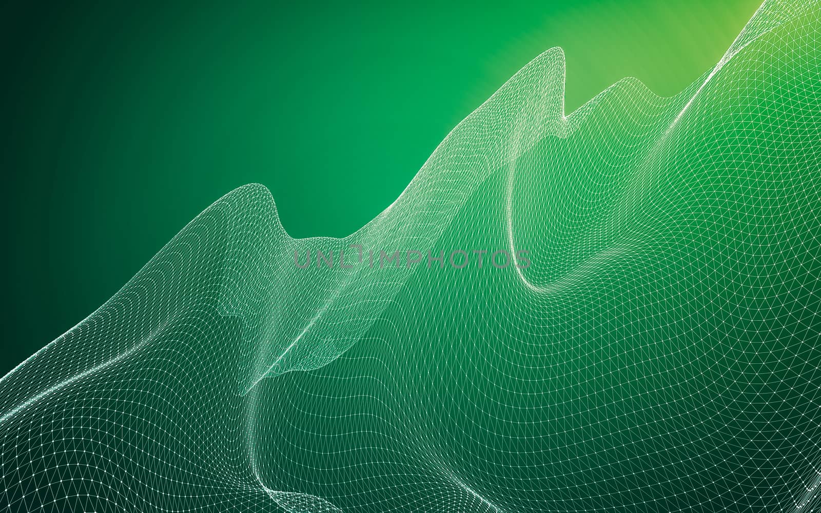 Abstract polygonal space low poly dark background with connecting dots and lines. Connection structure. 3d rendering