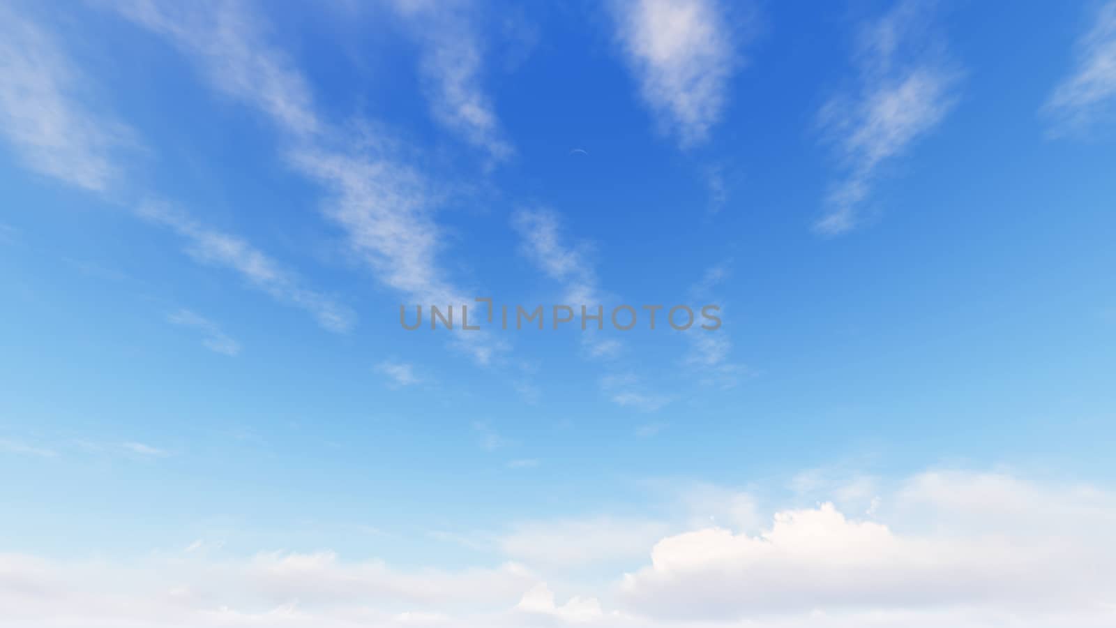 Cloudy blue sky abstract background, blue sky background with tiny clouds, 3d rendering

