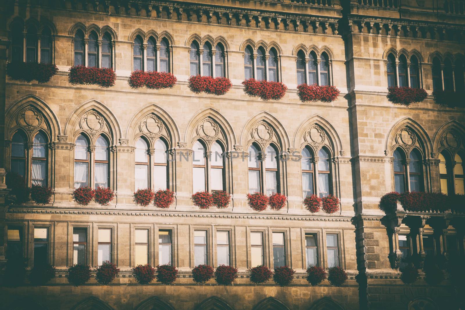 Rathaus in Vienna, Austria (vintage photo) by vladacanon