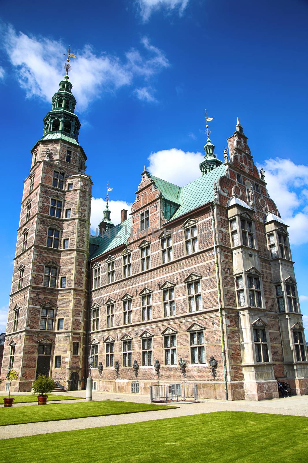 Copenhagen, Denmark – August 15, 2016: Rosenborg Castle is a renaissance castle located in Copenhagen, build by King Christian IV in Copenhagen, Denmark on August 15, 2016.