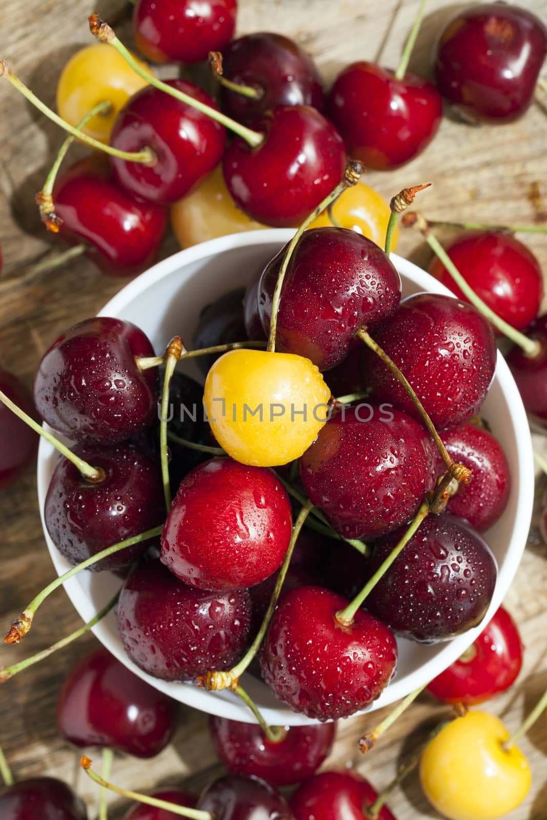 juicy and ripe cherries. by avq