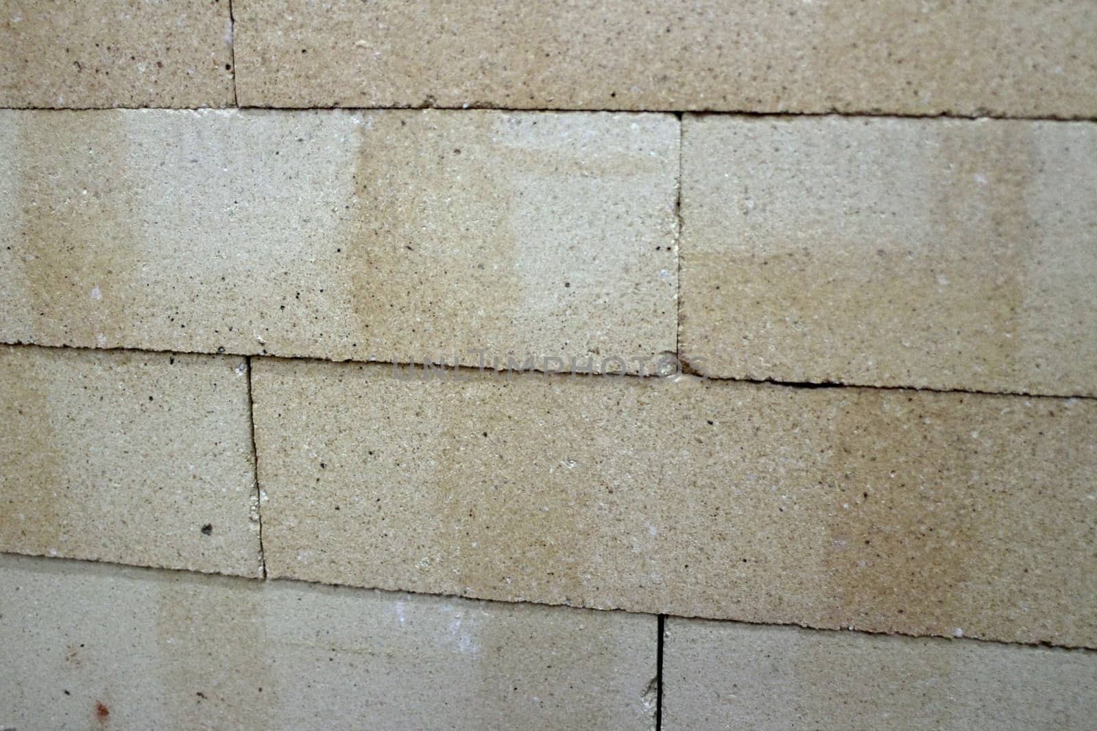 fireclay bricks stacked stack background