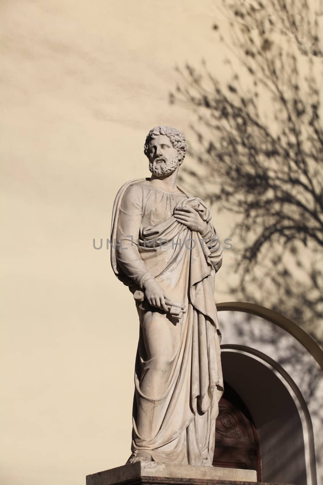 St. Petersburg, Russia February 16, 2015 St. Peter the Apostle statue