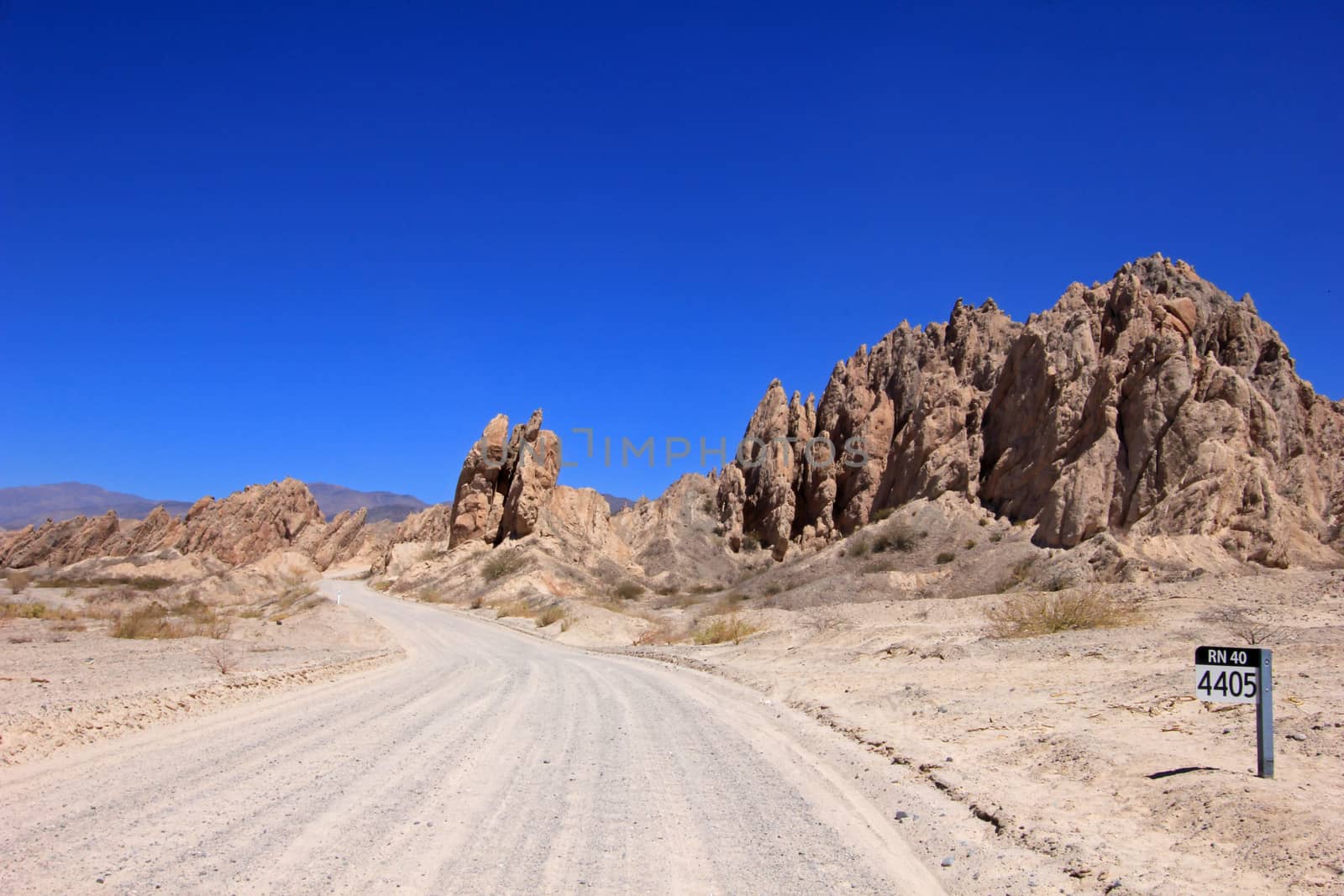 National route 40 crosses the quebrada de las Flechas, broken arrows, Salta Province, Cafayate, Argentina