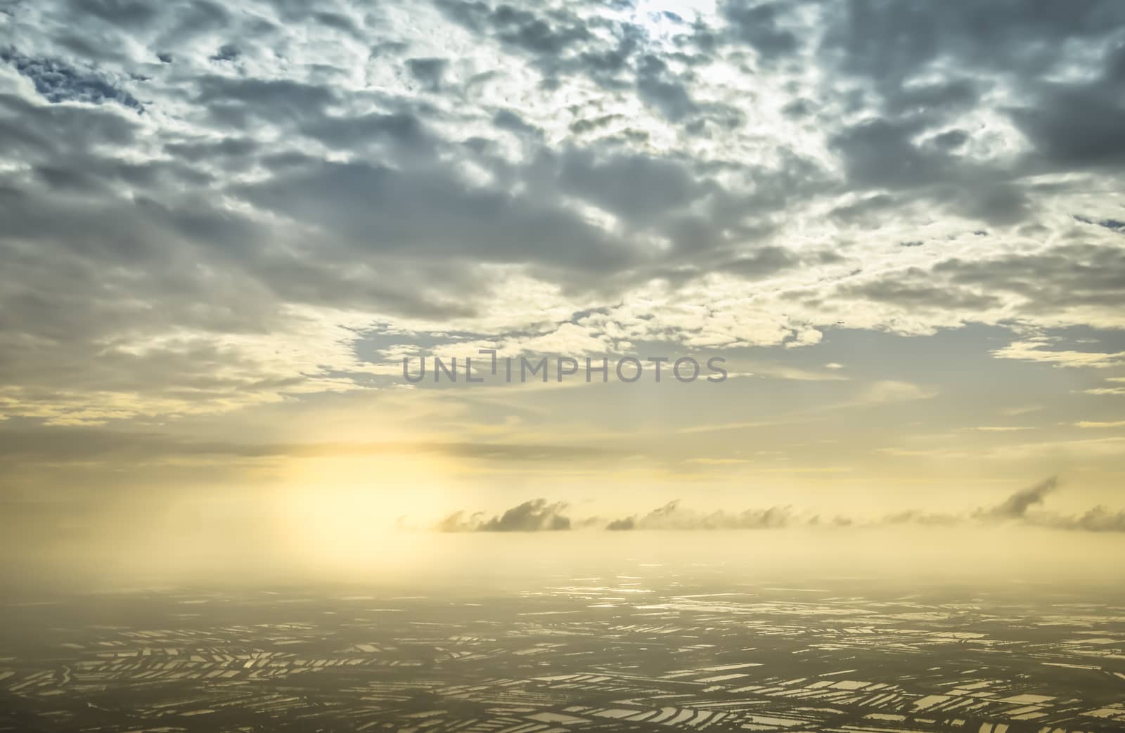 bright sky or blue with many clouds, fresh