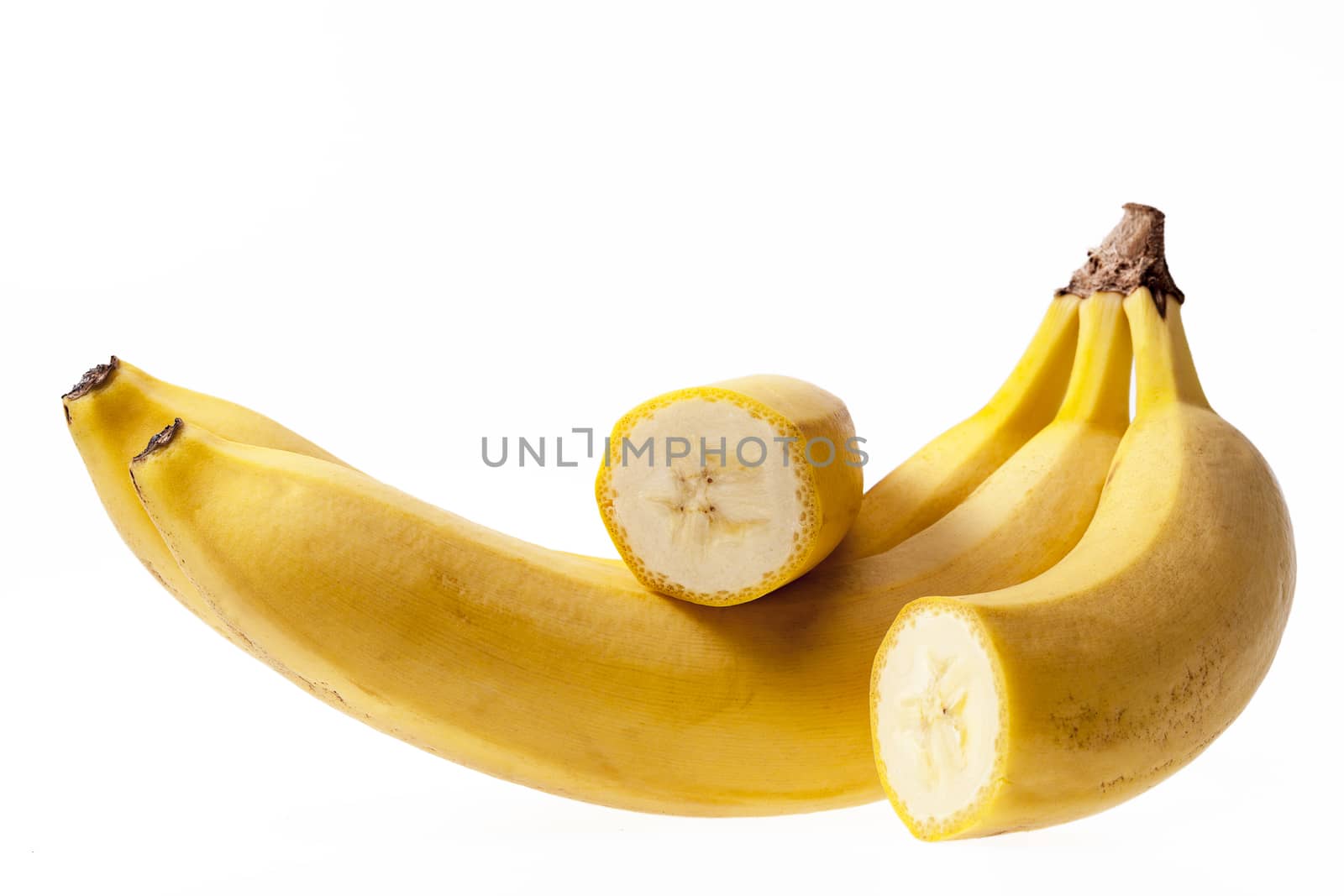 Fruits of banana isolated on white background. by mychadre77