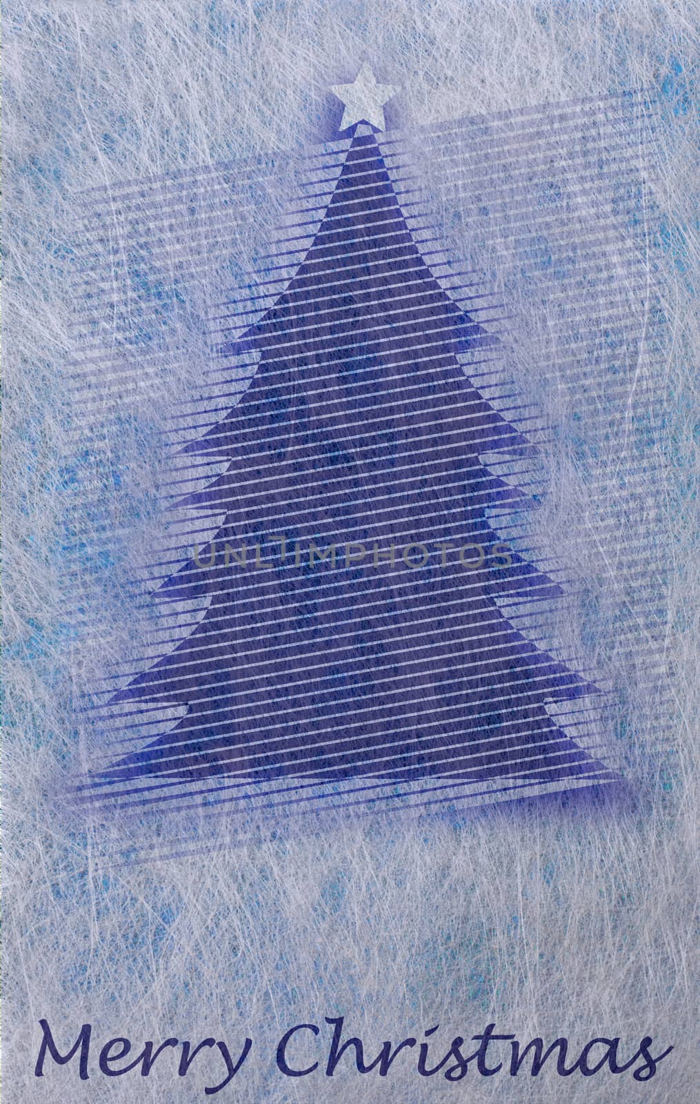 Abstract christmas tree and the words Merry Christmas, christmas card