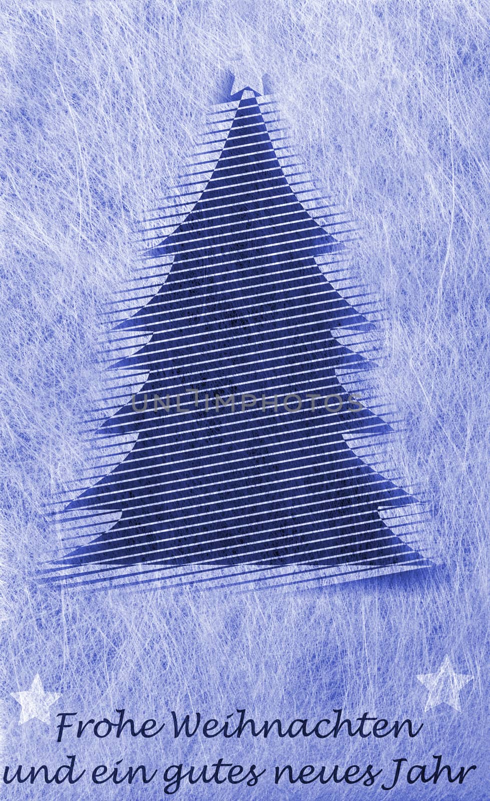 Abstract christmas tree and the german words for Merry Christmas and a Happy New Year, christmas card