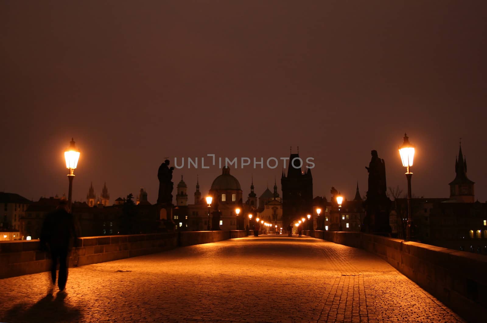 Morning shootings on Charles Bridge in the city of Prague