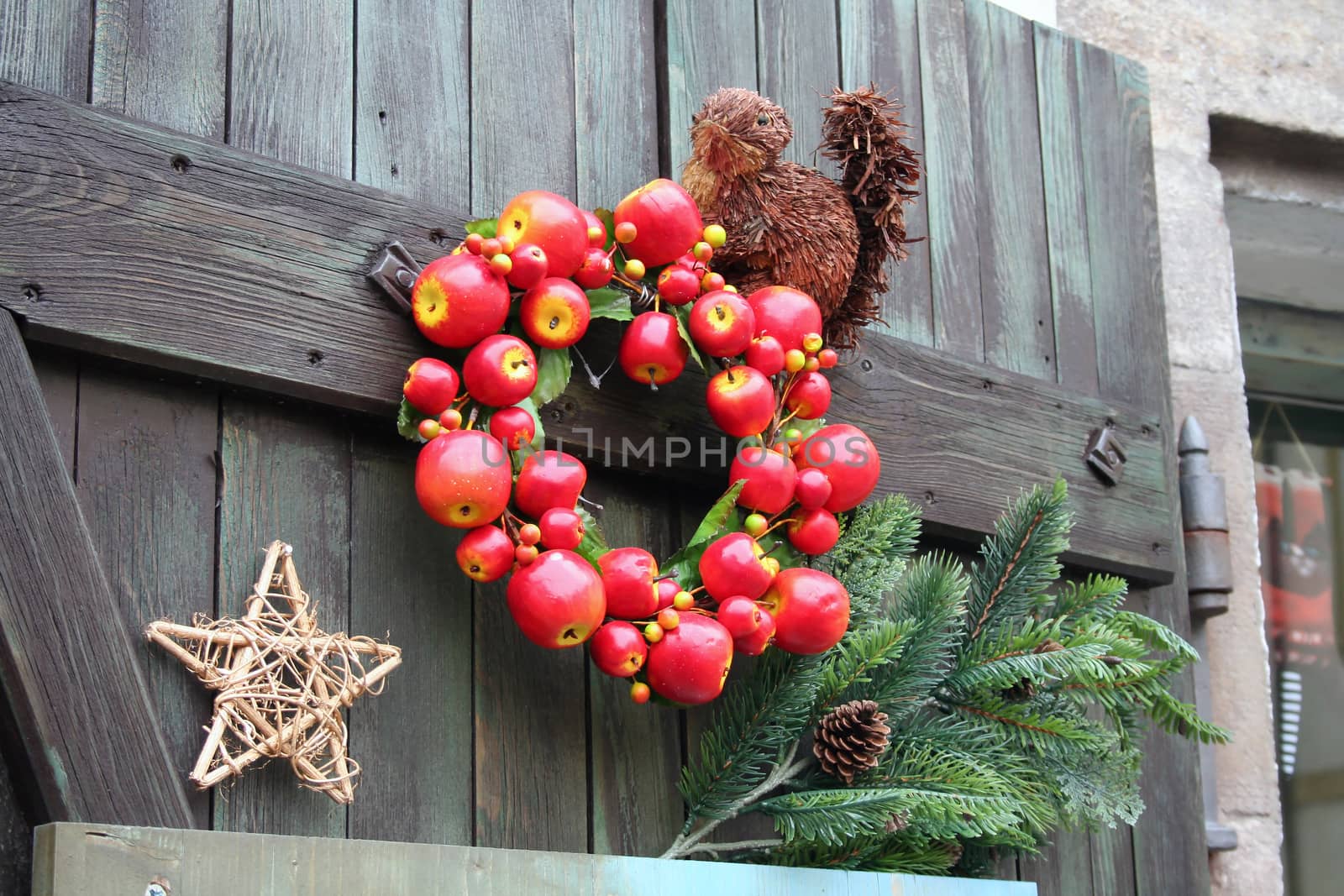 Christmas ornament on the Czech door by Vadimdem