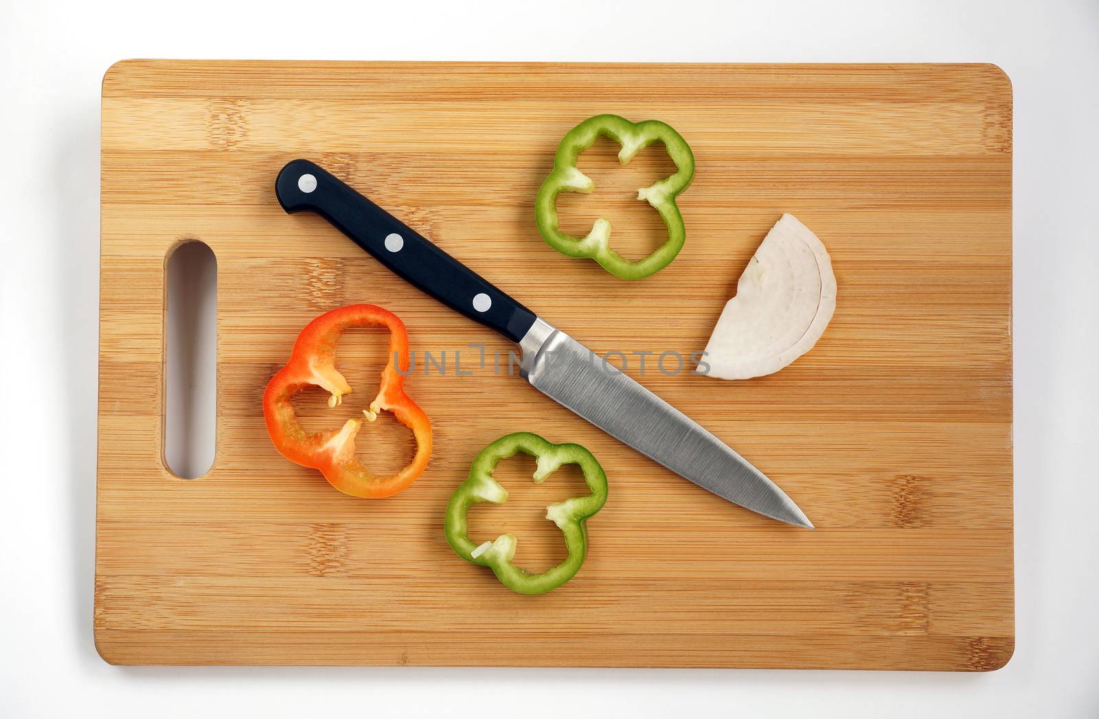 Small utility knife for a jobbing on a chopping board