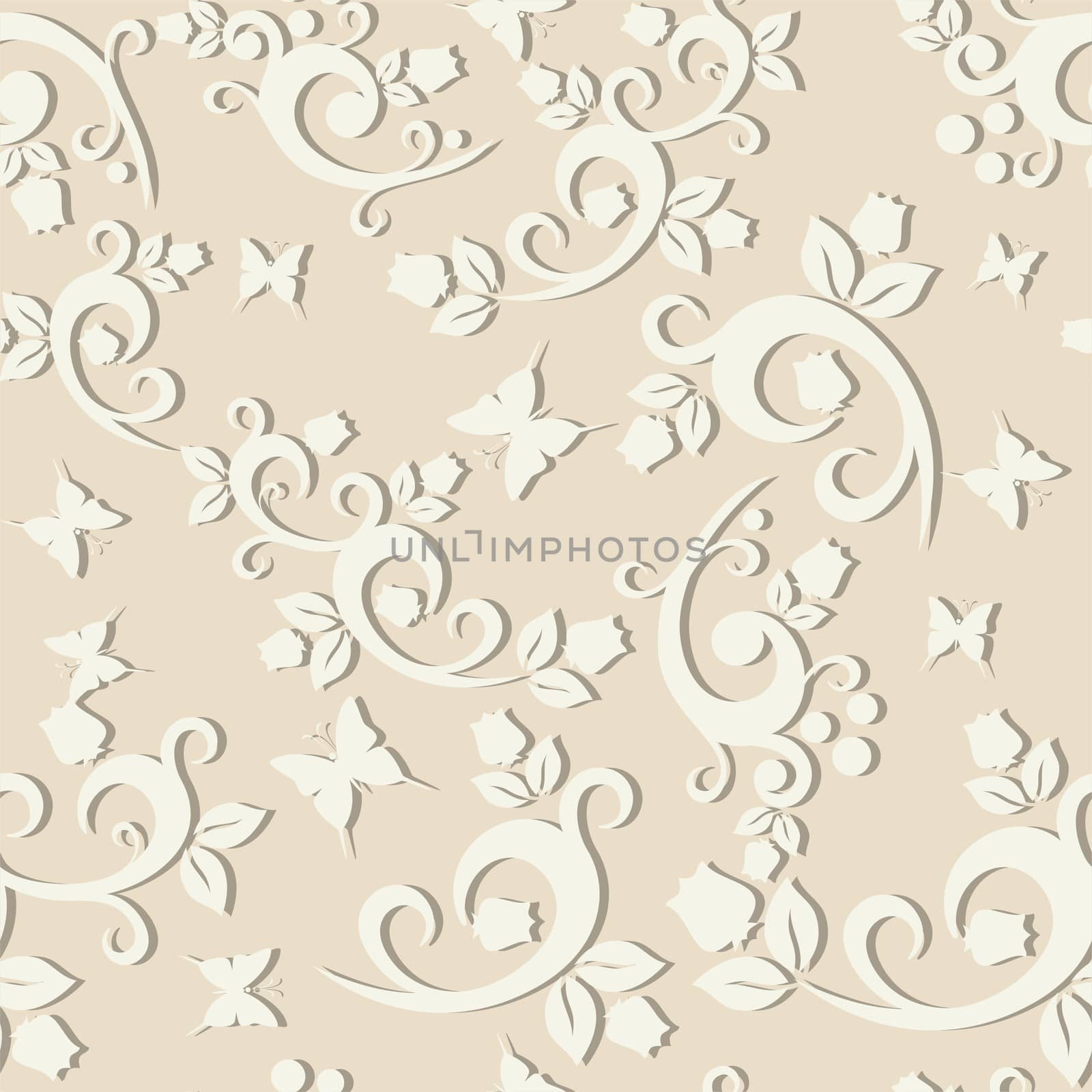 elegant floral vintage seamless pattern background for your design by svtrotof