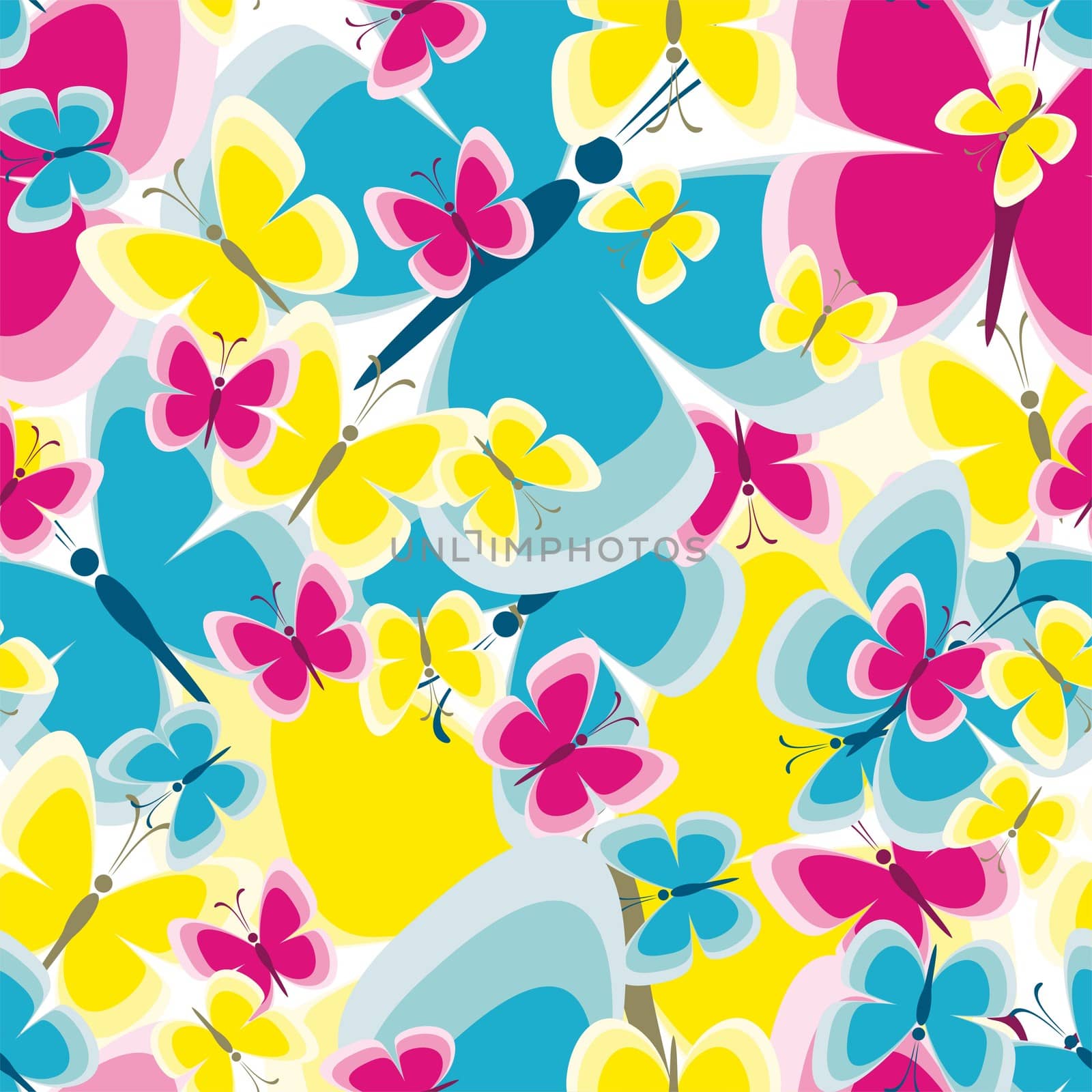 seamless pattern with butterfly background for your design by svtrotof