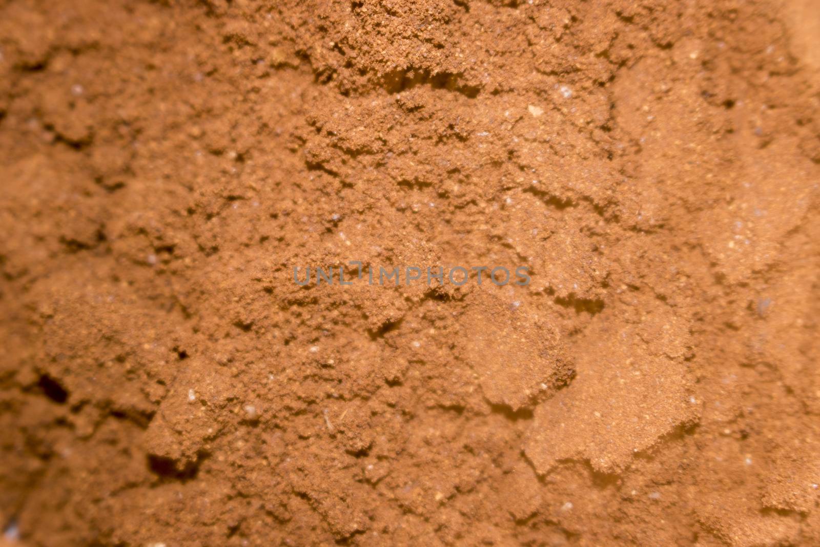 freshly ground powder roasted coffee brown theme background photo