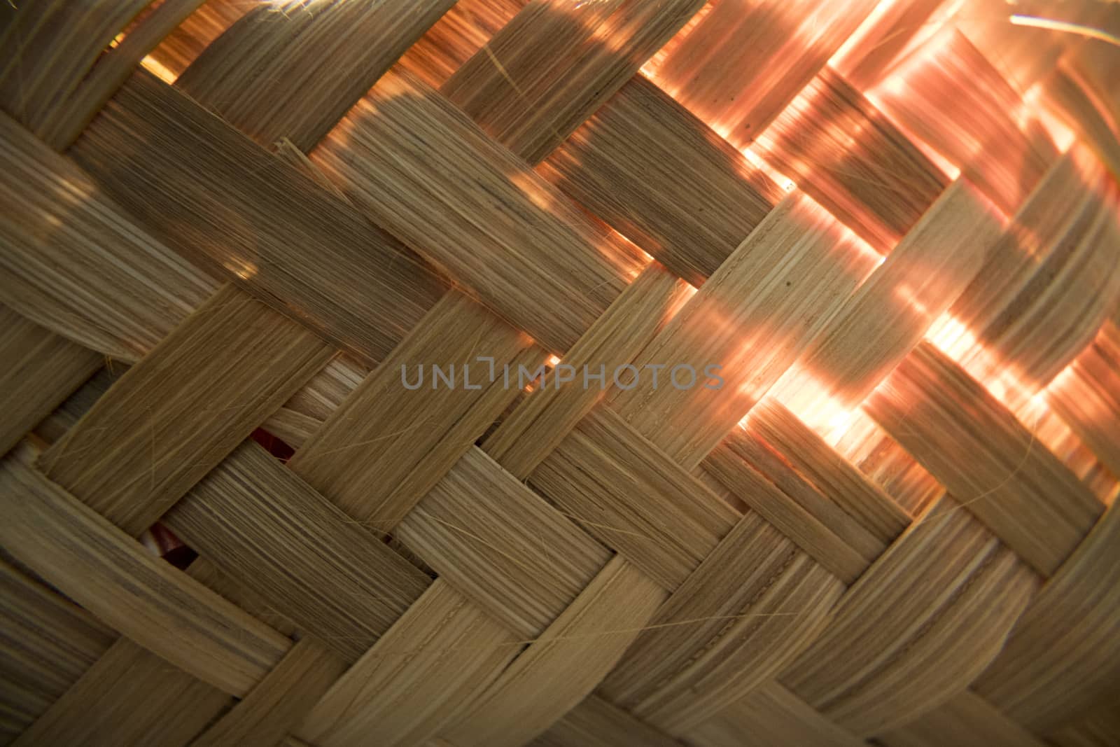 Old bamboo weave mat texture close up single focus by vector1st