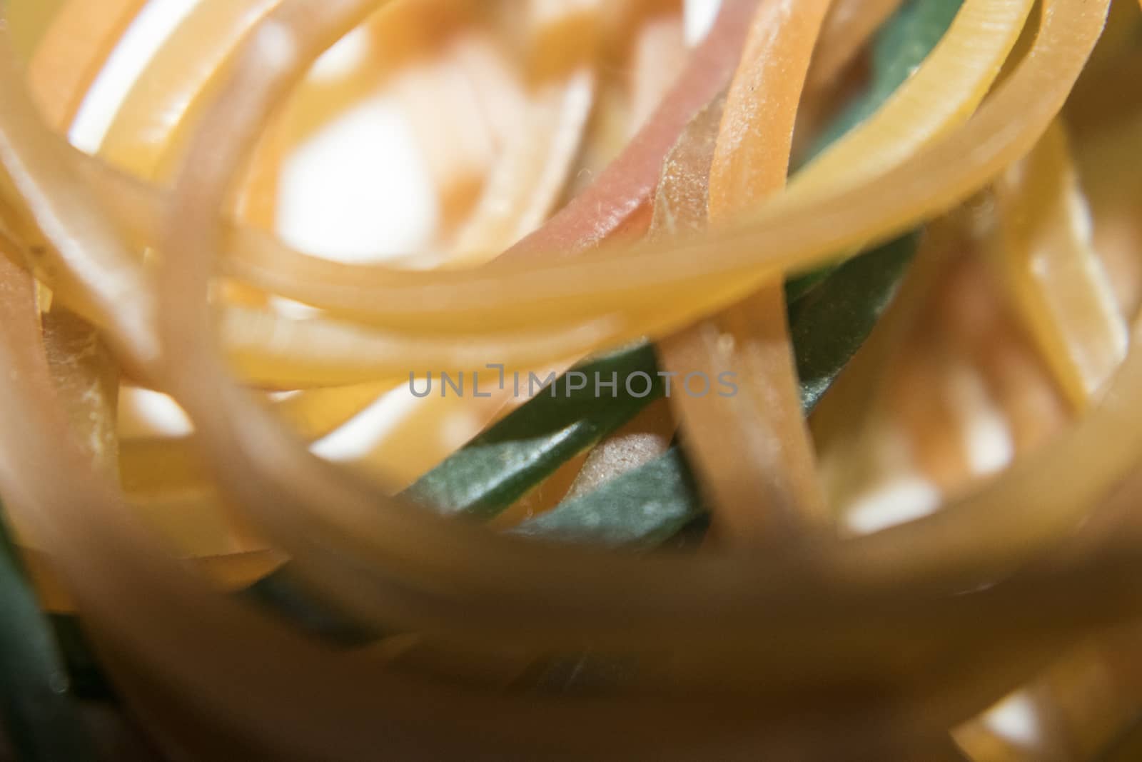 A colorful rubber bands as a background close-up by vector1st