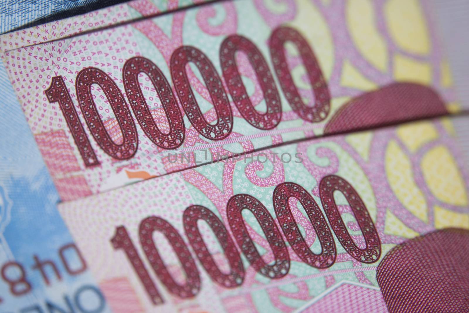 rupiah stack macro close up money photo