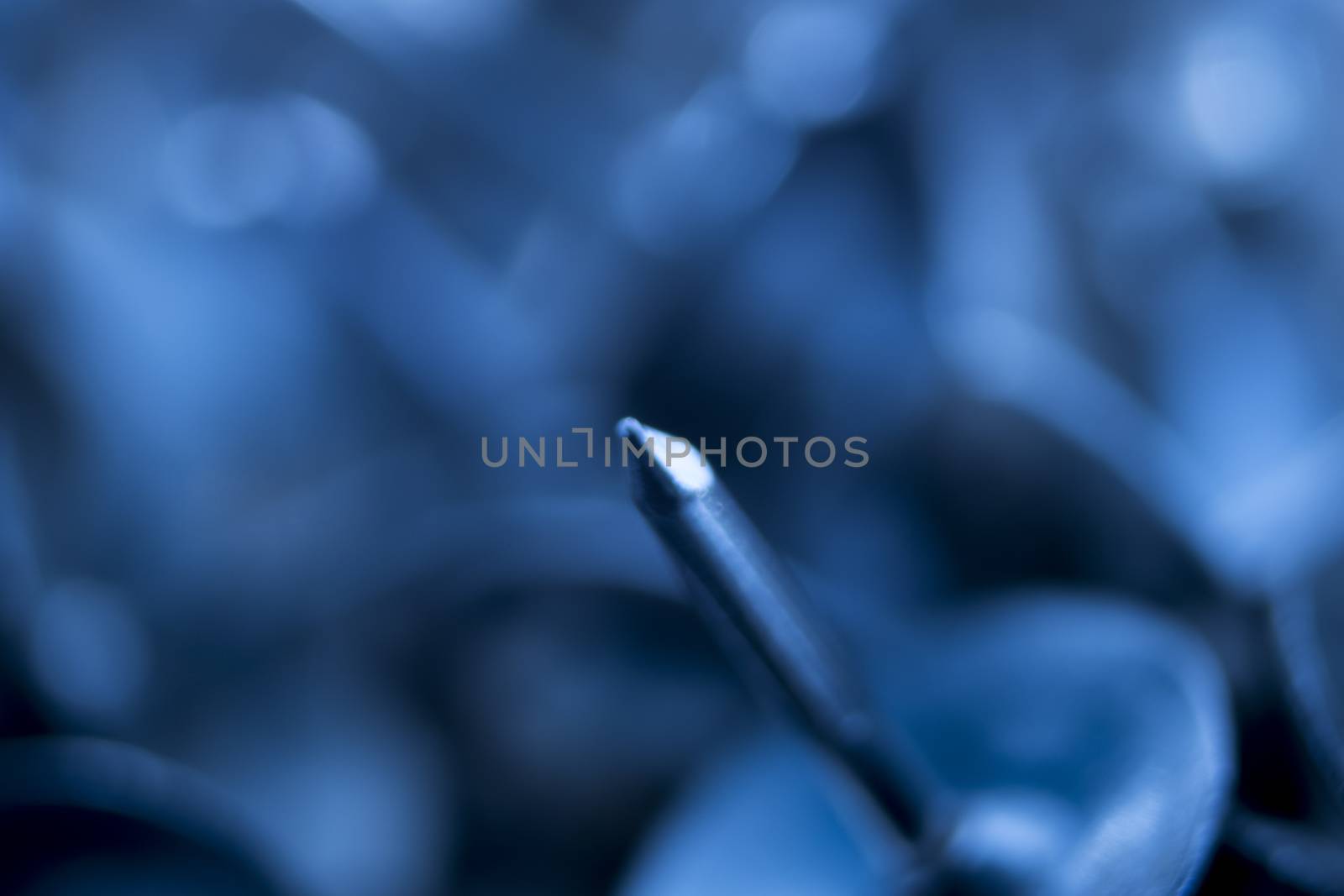 Umbrella Head Roofing Nails Close Up Macro by vector1st