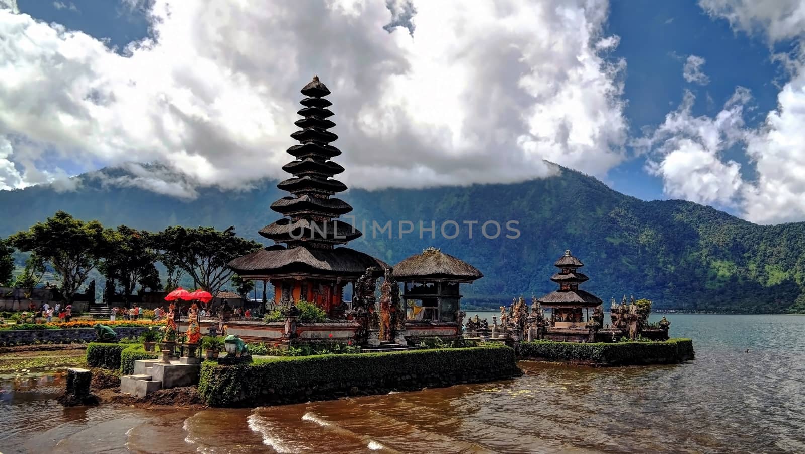 Pura Ulun Danu temple and Bratan lake, Bali, Indonesia