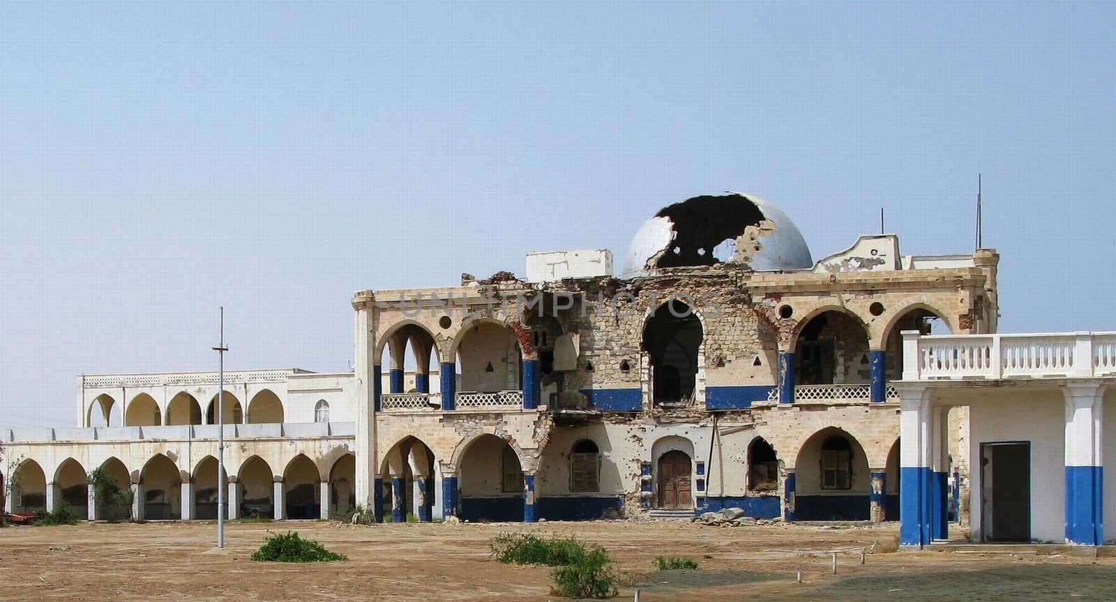 Ruins of former Haile Selassie residence in Massawa, Eritrea