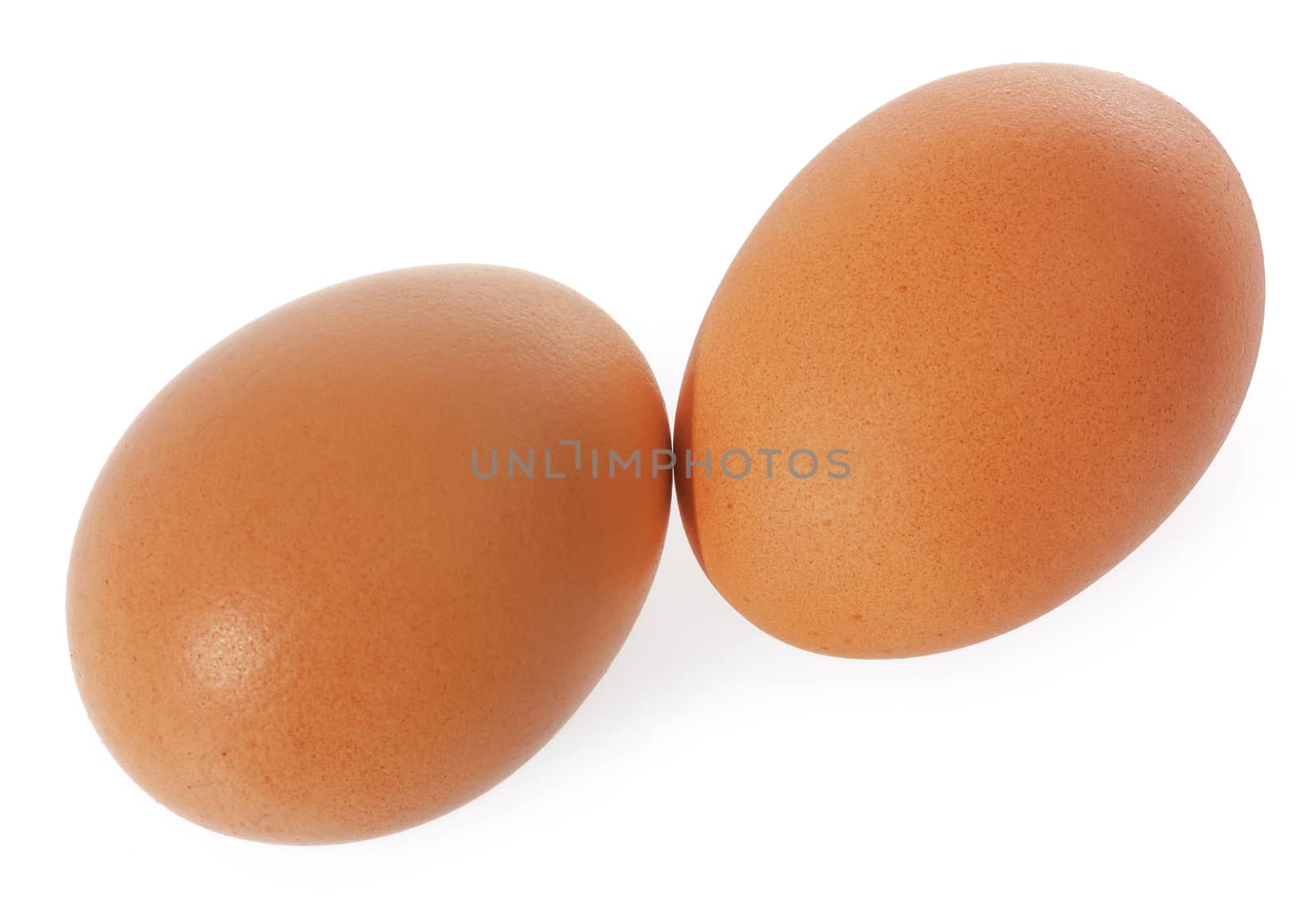 Eggs isolated on white background.