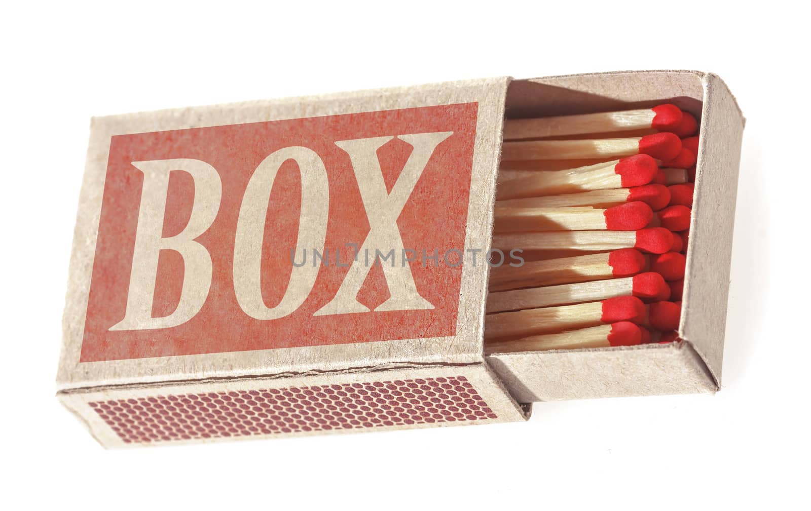 Matchbox isolated on a white background.
