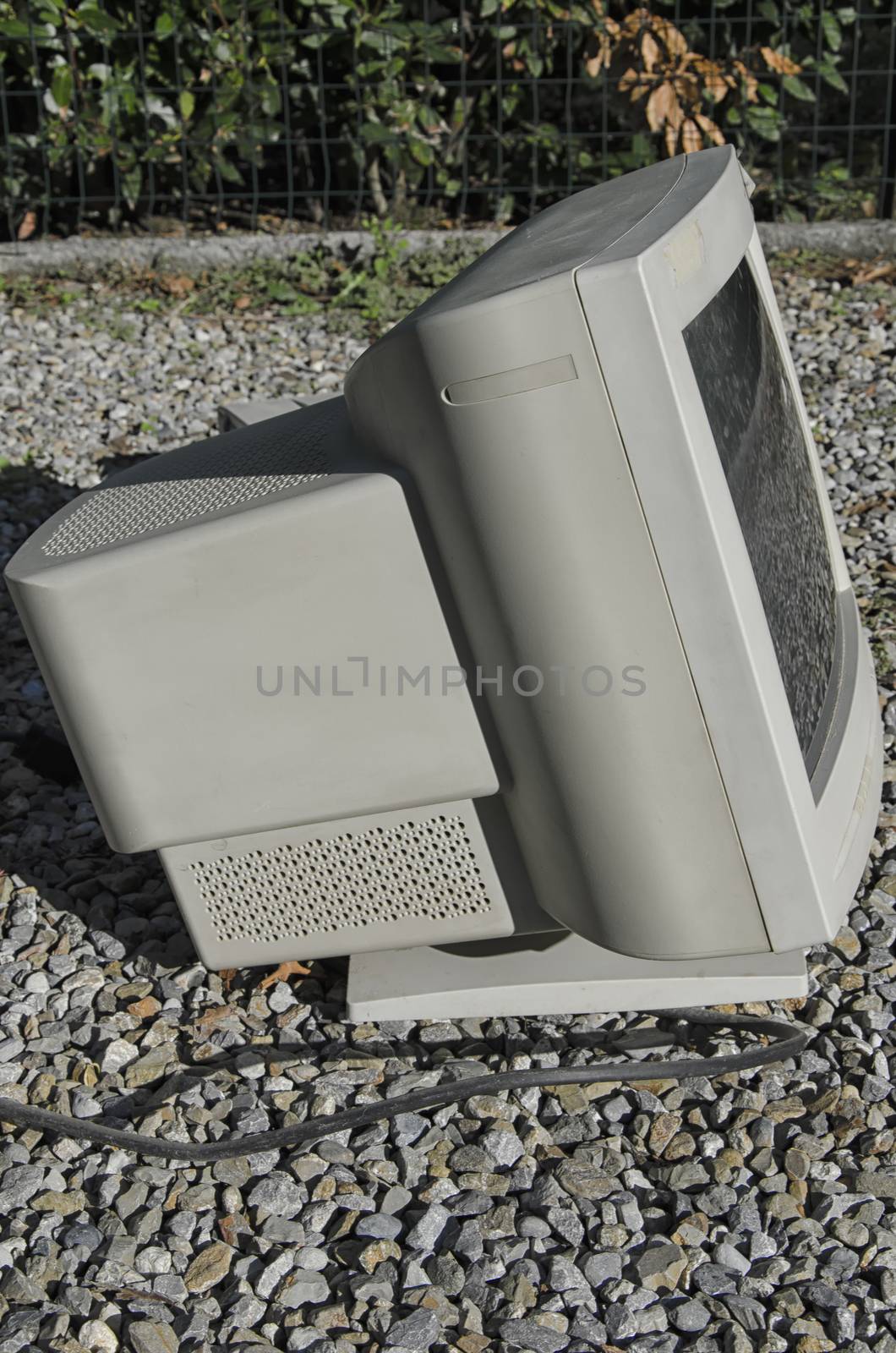 View of a VGA monitor of the nineties