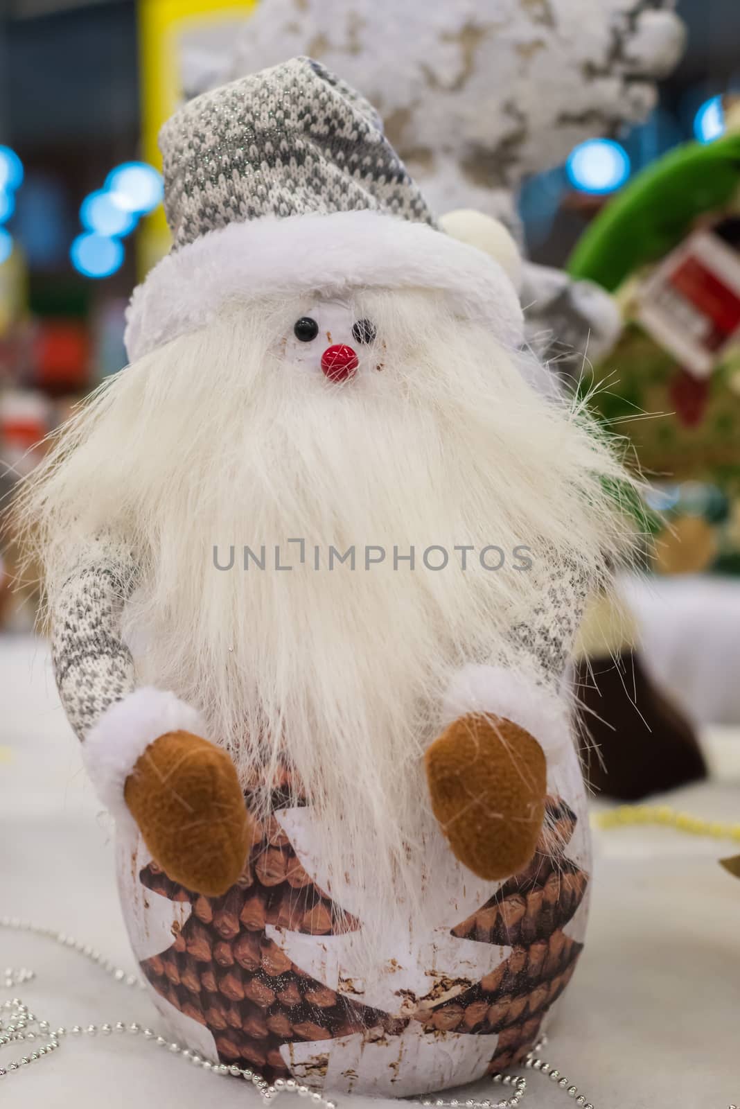 Christmas decorations on a Christmas tree. Brownie