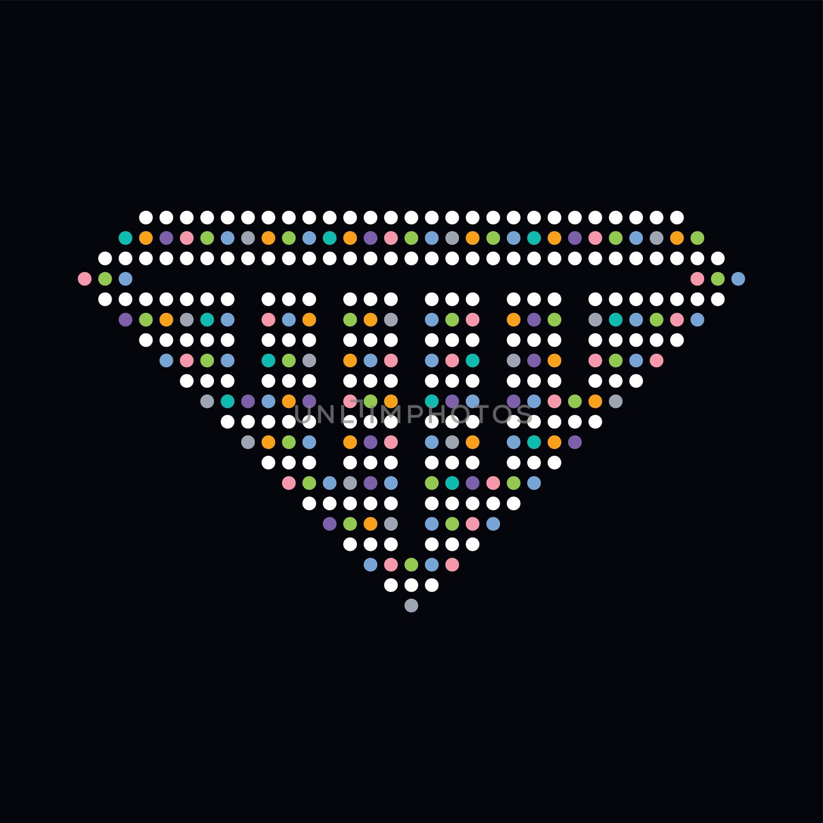 colorful dot theme art diamond by vector1st
