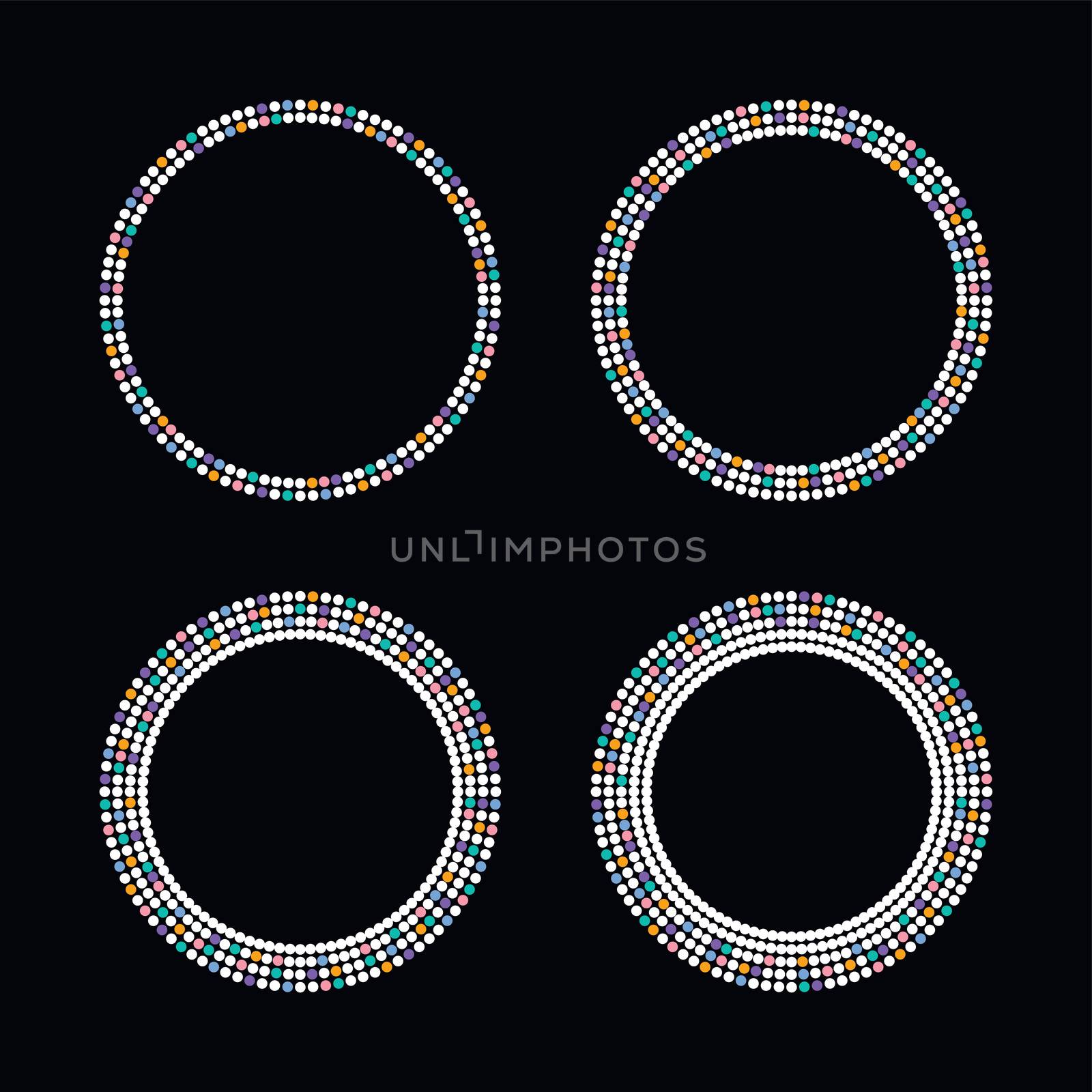 colorful dot theme art vector graphic illustration