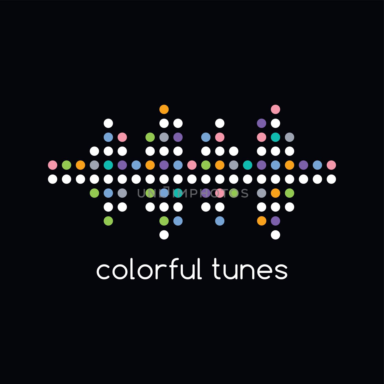 colorful dot theme art equalizer by vector1st