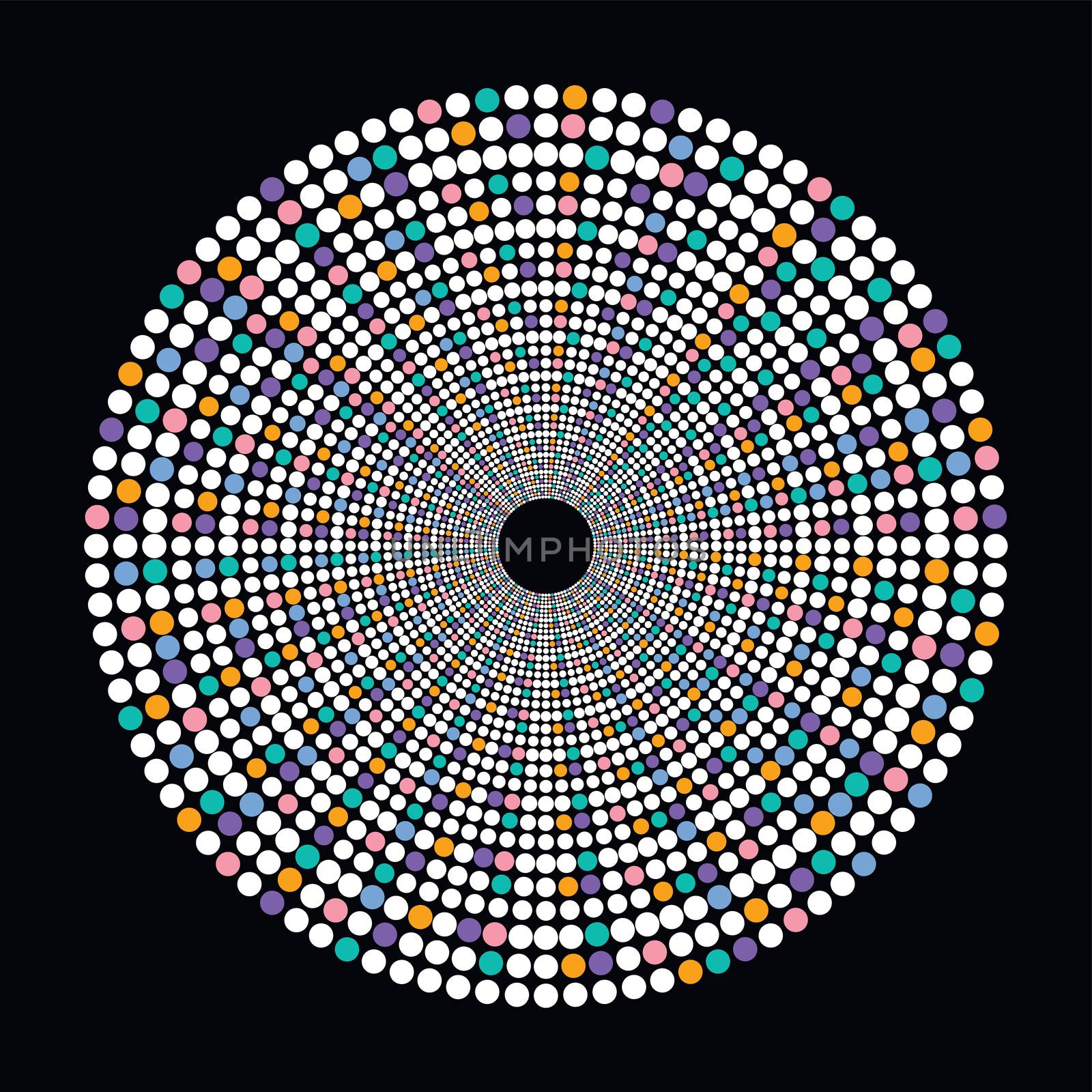 colorful dot theme art vector graphic illustration