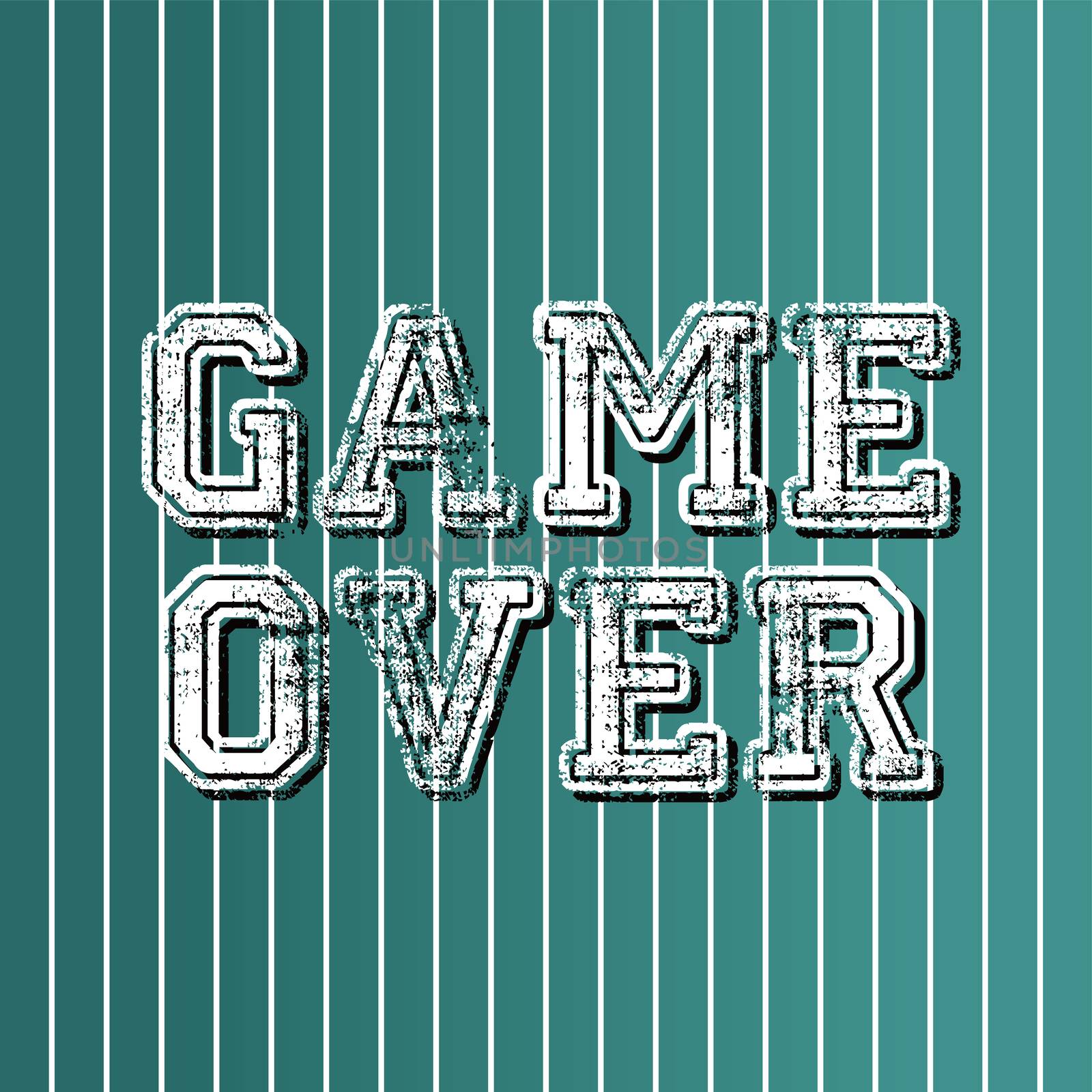 grungy art greeting game over by vector1st