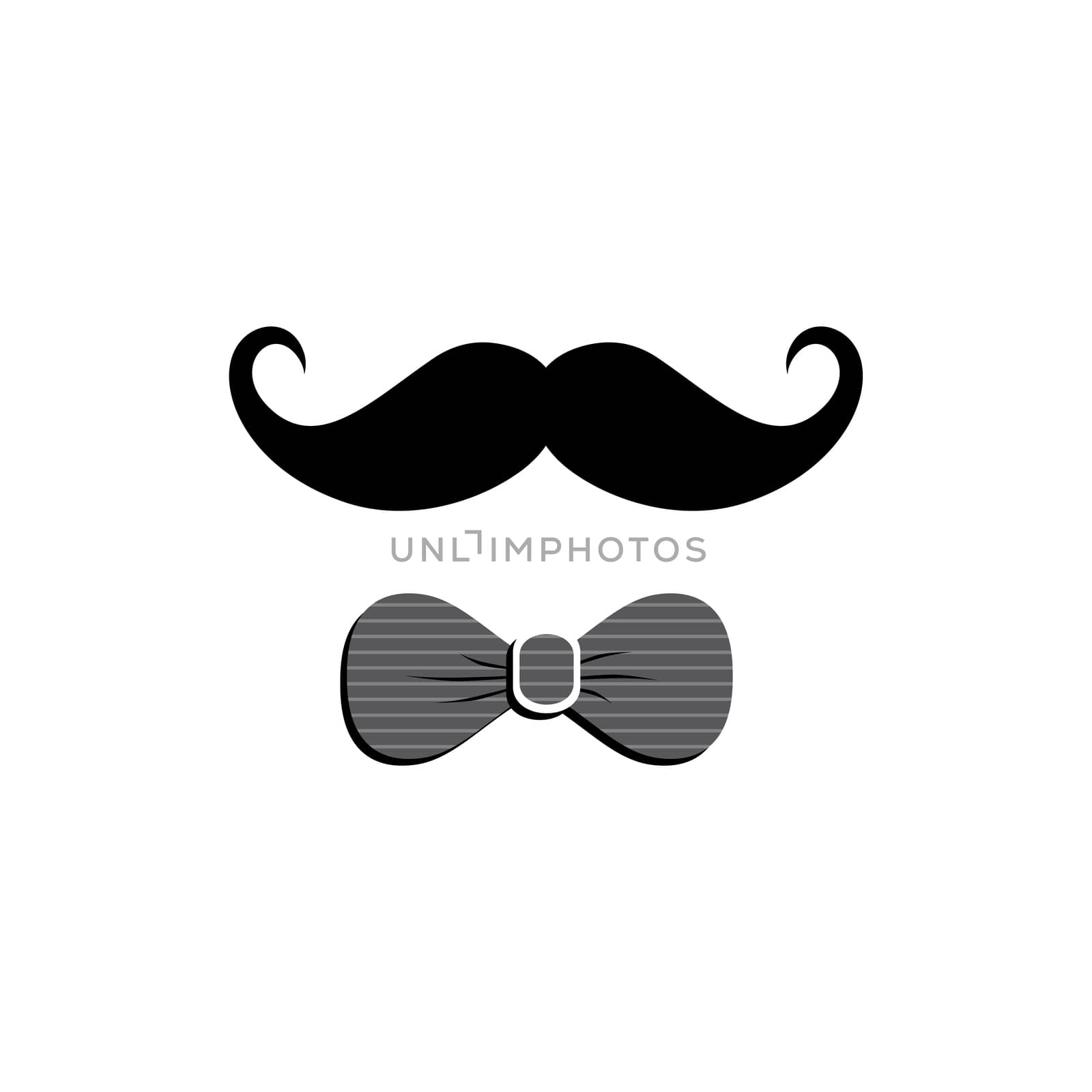 mustache bow tie by vector1st