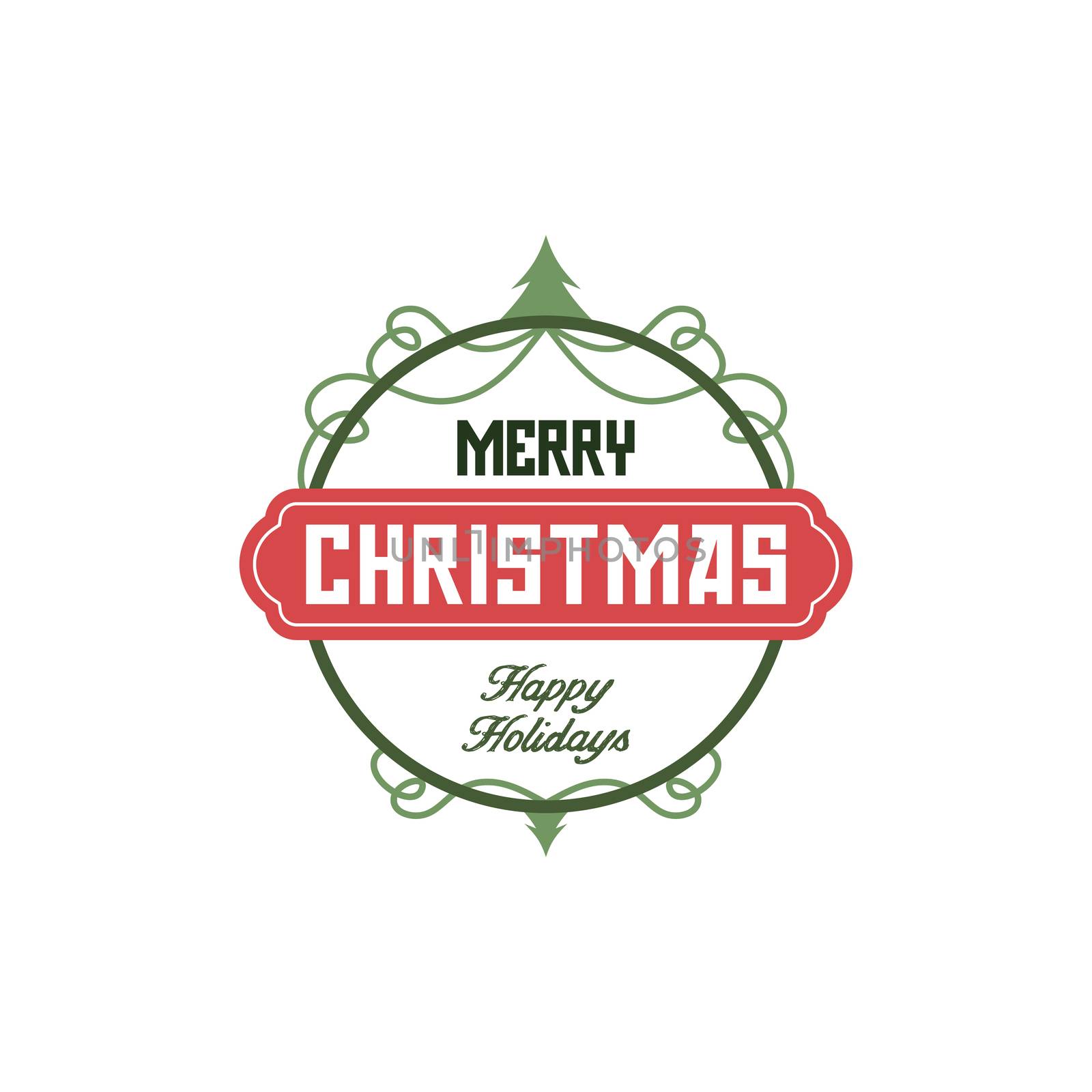 merry christmas label by vector1st