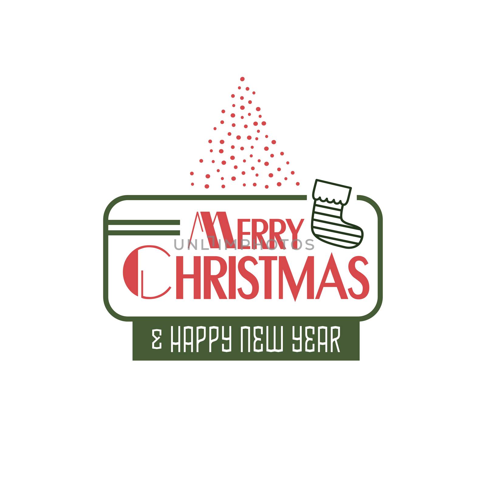 merry christmas label by vector1st