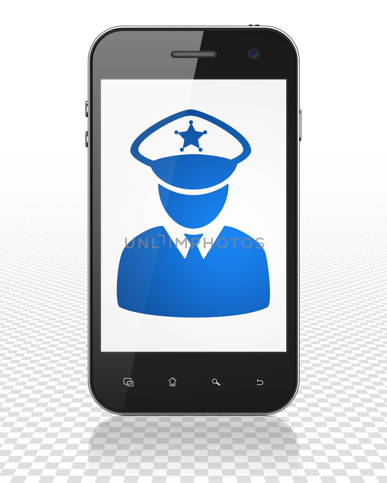 Law concept: Smartphone with Police on display by maxkabakov