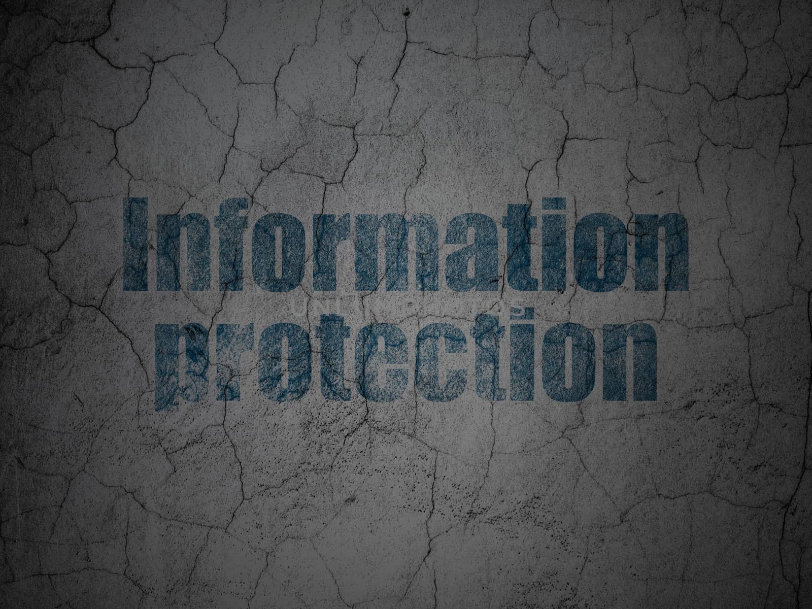 Safety concept: Information Protection on grunge wall background by maxkabakov