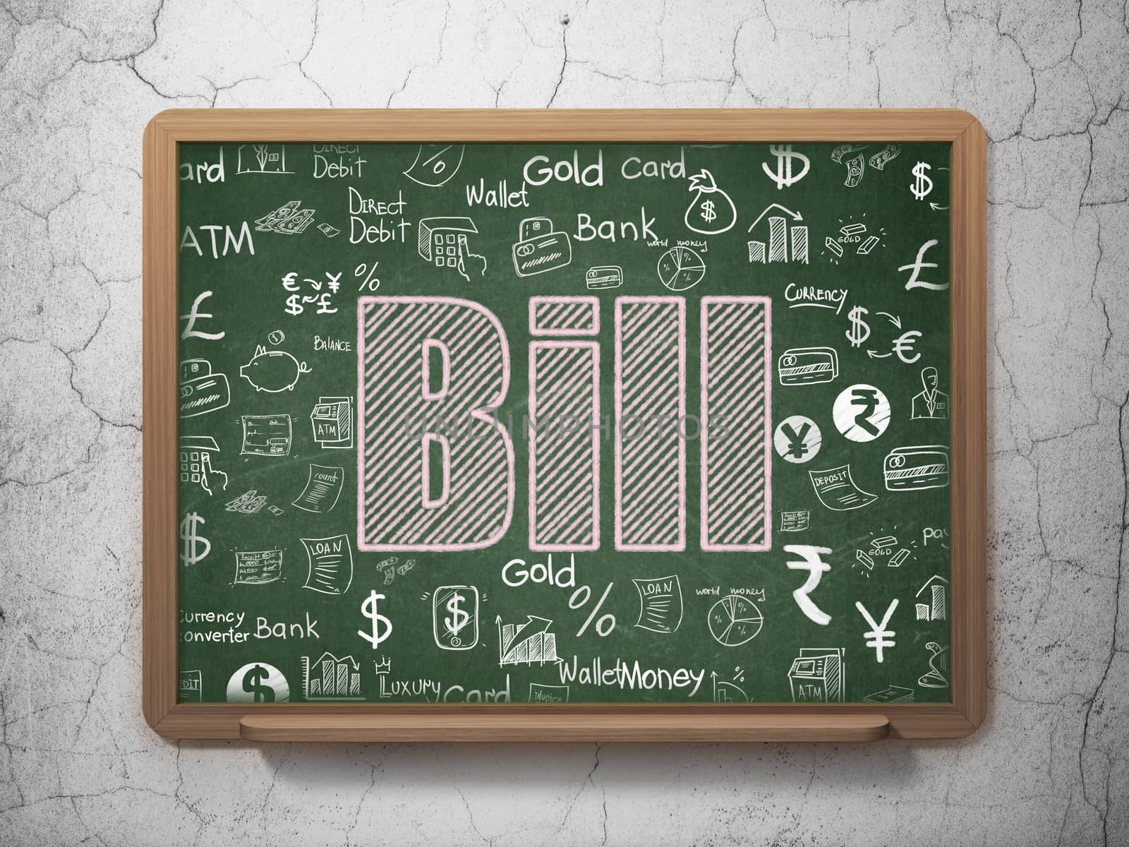 Money concept: Bill on School board background by maxkabakov