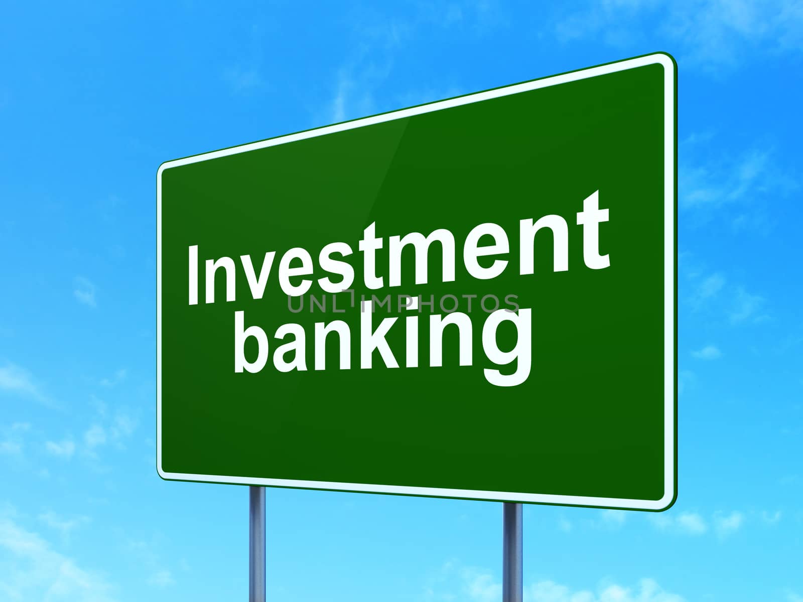 Banking concept: Investment Banking on road sign background by maxkabakov