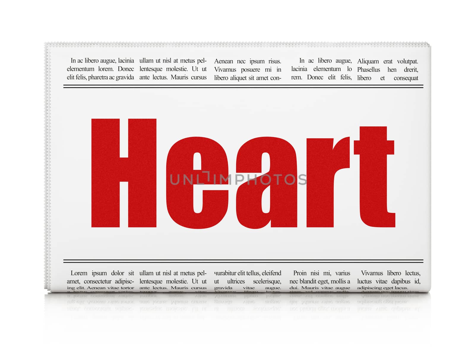 Healthcare concept: newspaper headline Heart by maxkabakov