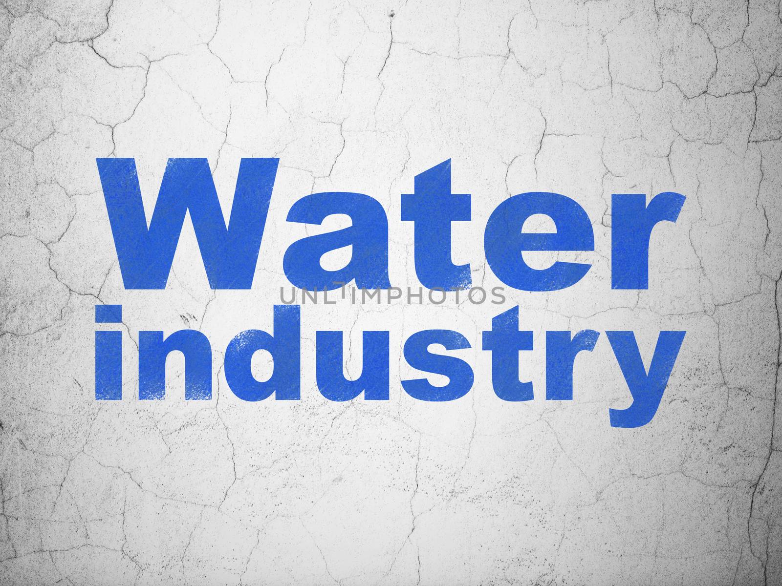 Industry concept: Water Industry on wall background by maxkabakov