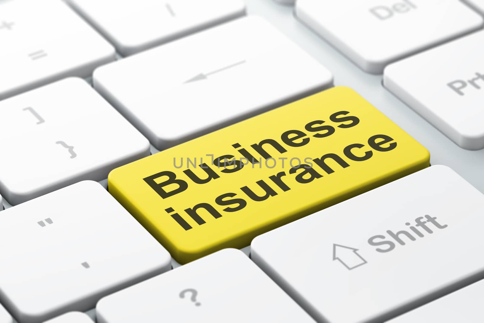 Insurance concept: Business Insurance on computer keyboard background by maxkabakov